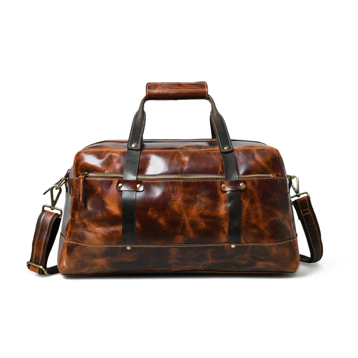 Espresso Elegance Carry on Duffel - Saddle Tan - Image 5