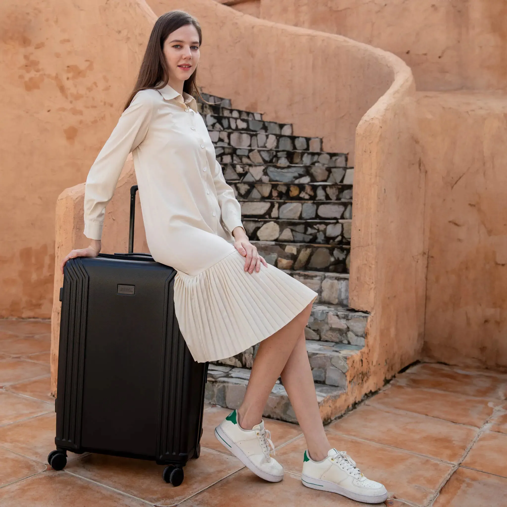Evalyn 3 Piece Expandable Classy Luggage Set - Image 12