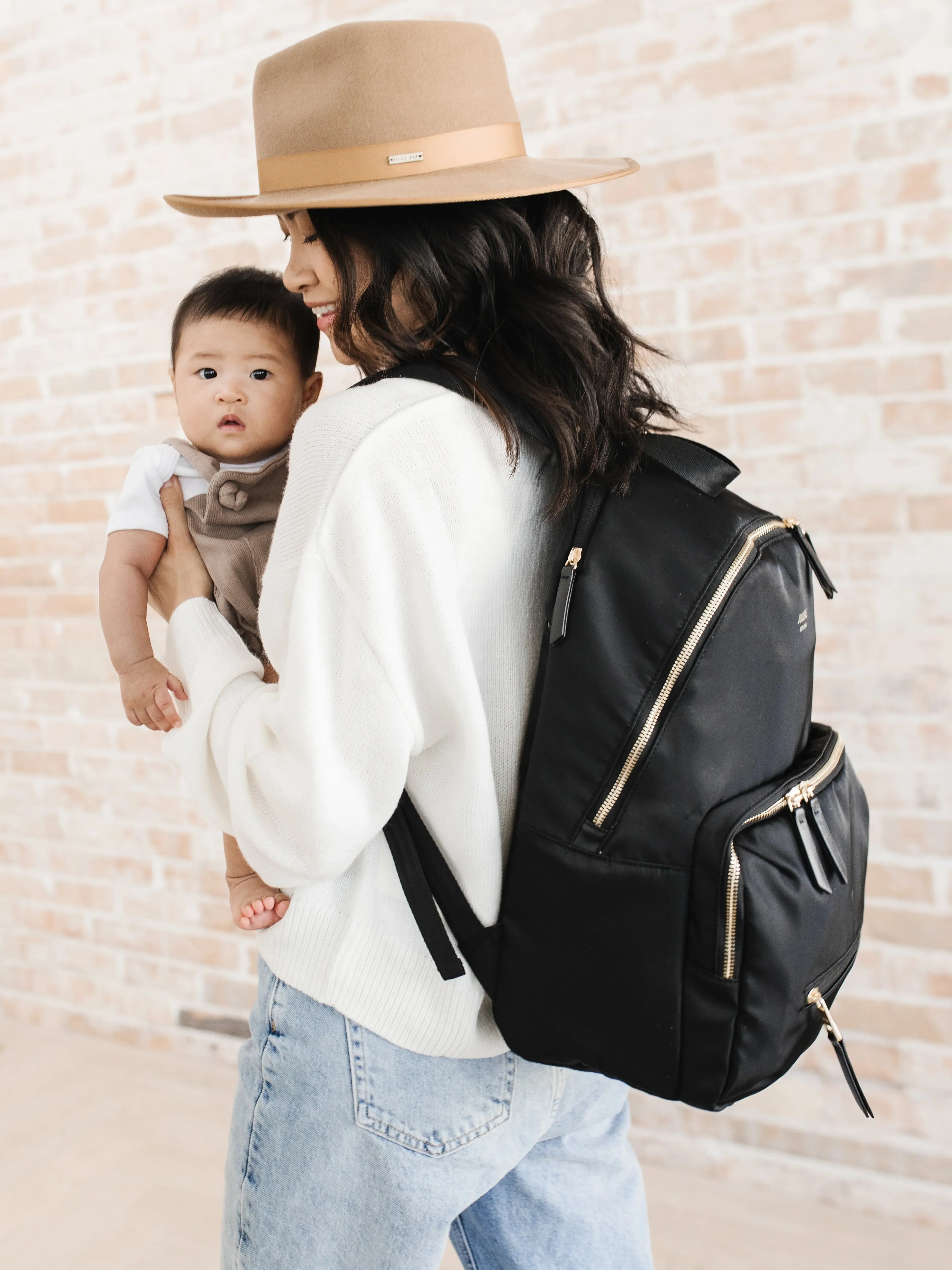 Everyday Backpack Diaper Bag - Black - Image 6
