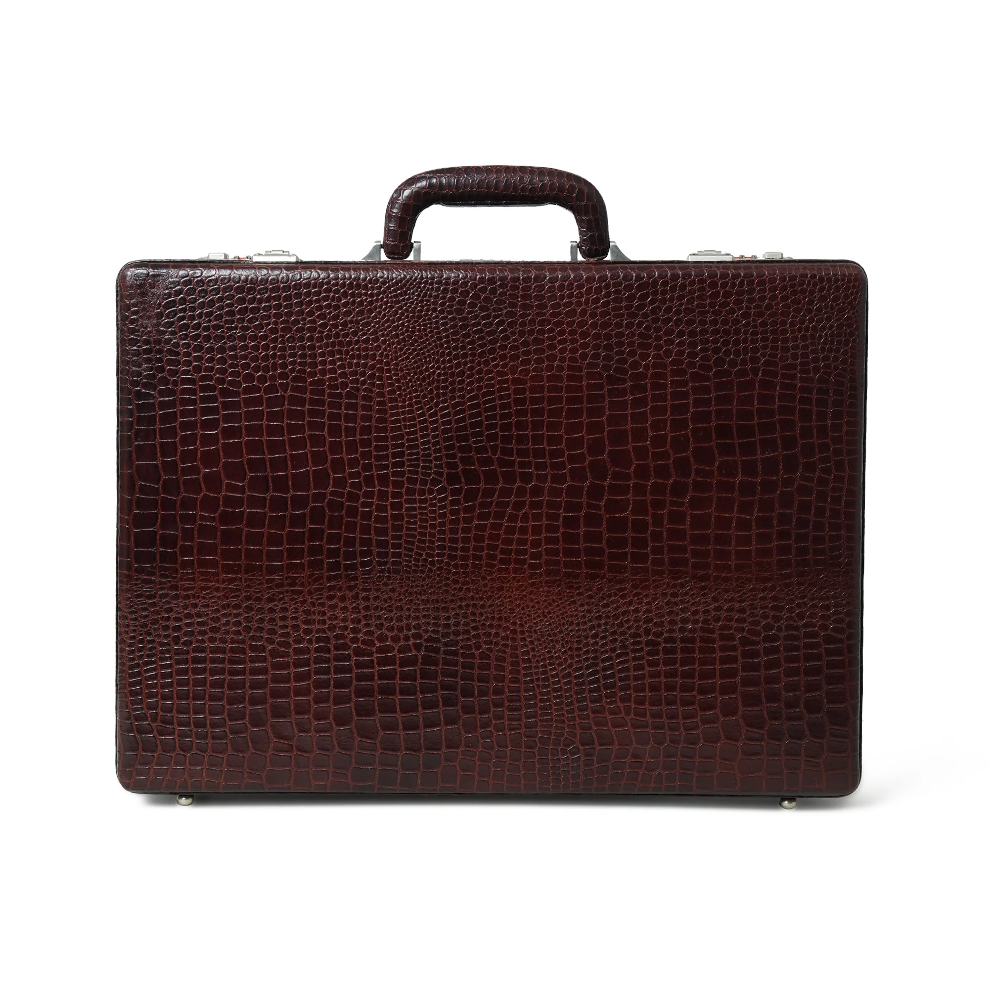 Executive Croco Leather Briefcase/Suitcase- Brown - Image 10