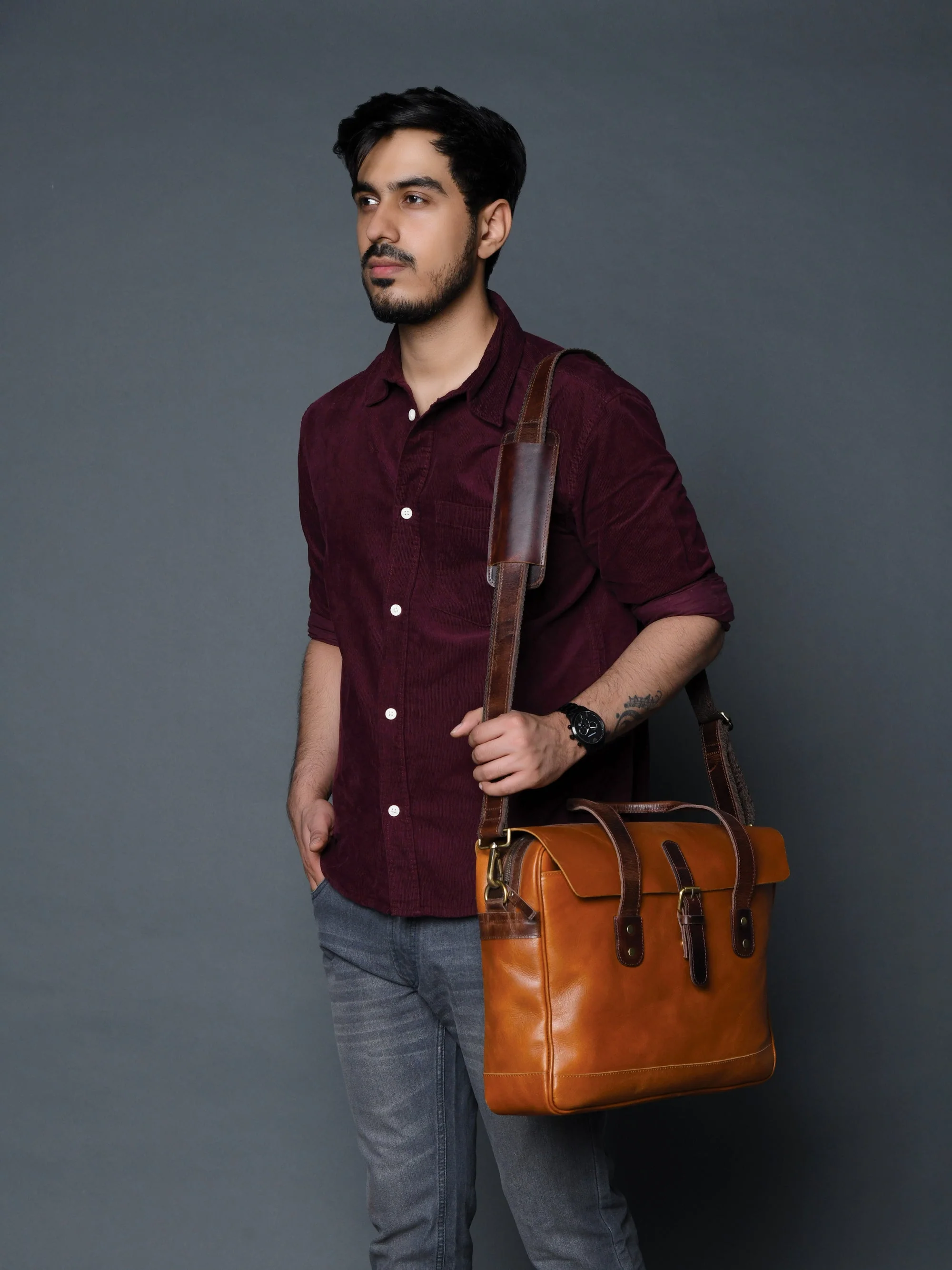 Executive Travel Briefcase Satchel Bag - Image 12