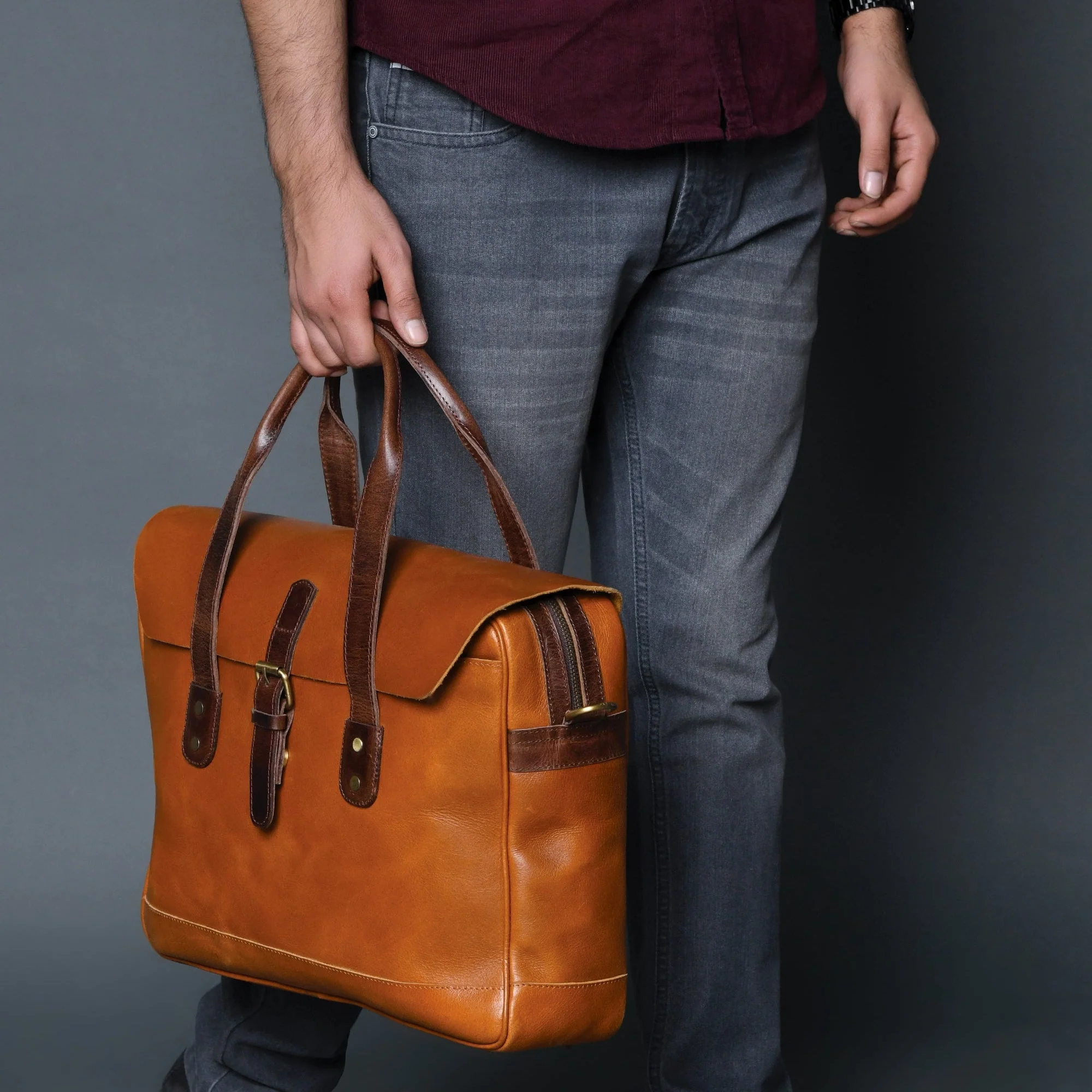 Executive Travel Briefcase Satchel Bag - Image 4