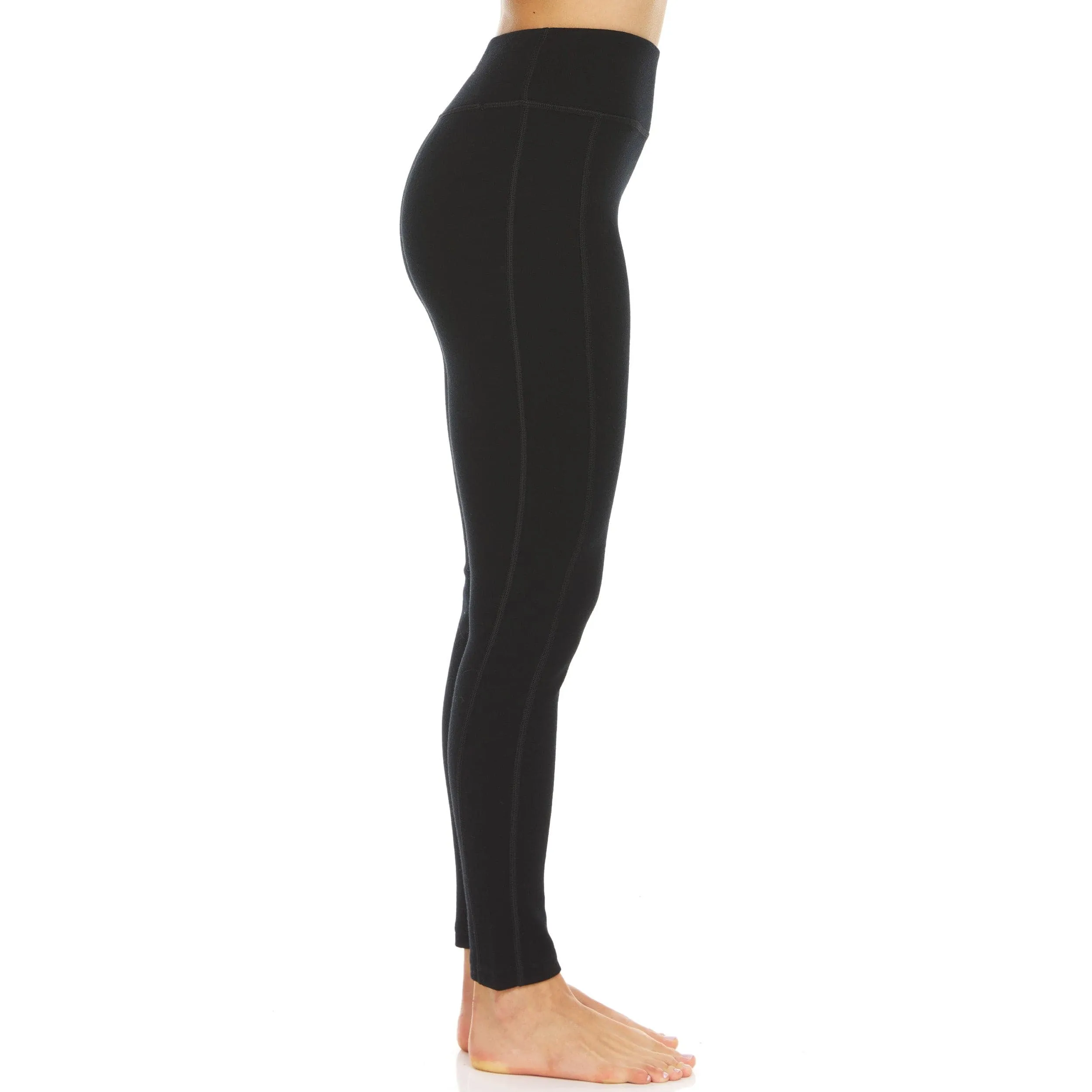 Juneau Women's High Rise Leggings 100% Merino Wool - Image 3