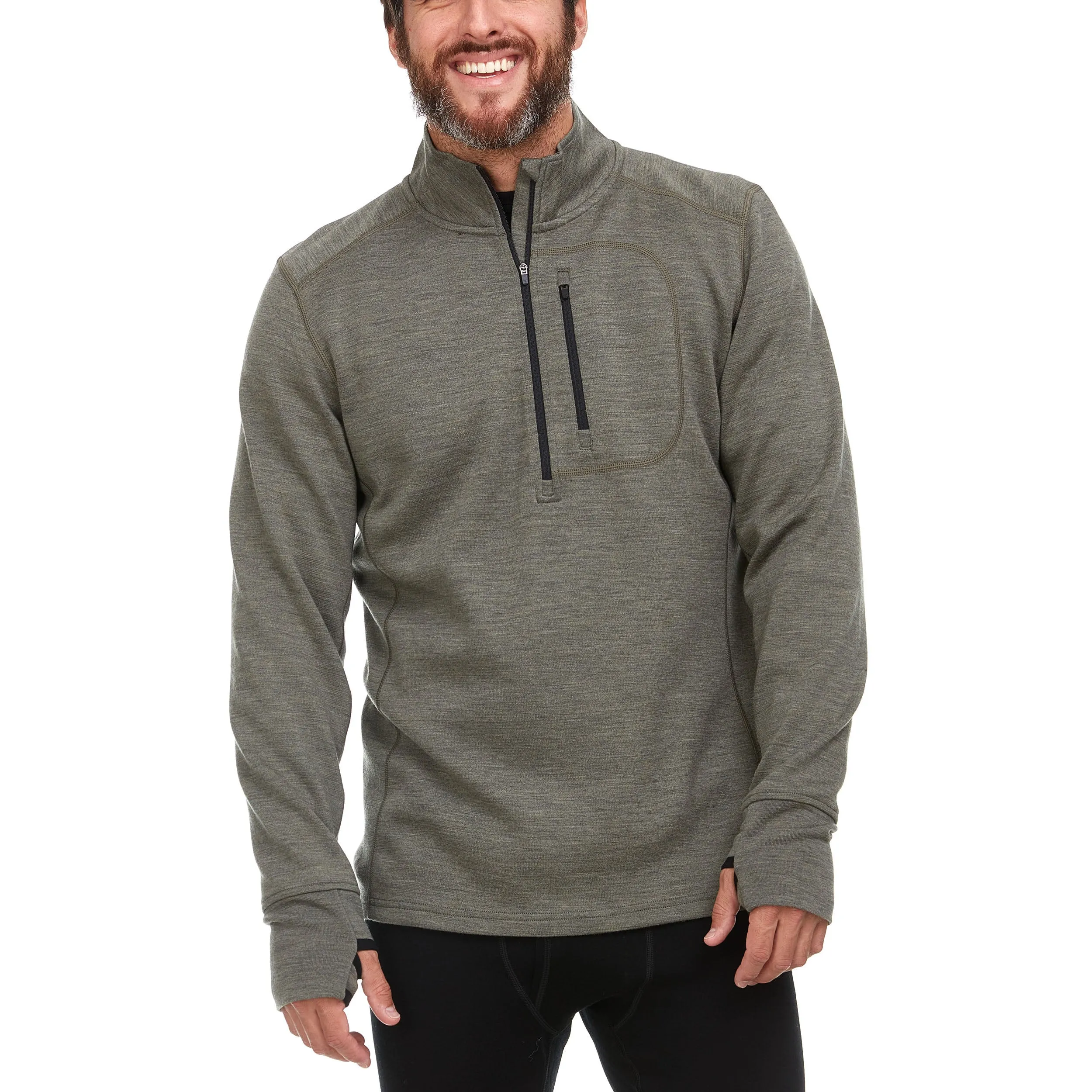 Expedition - Men's Wool 1/4 Zip Wilderness - Image 3