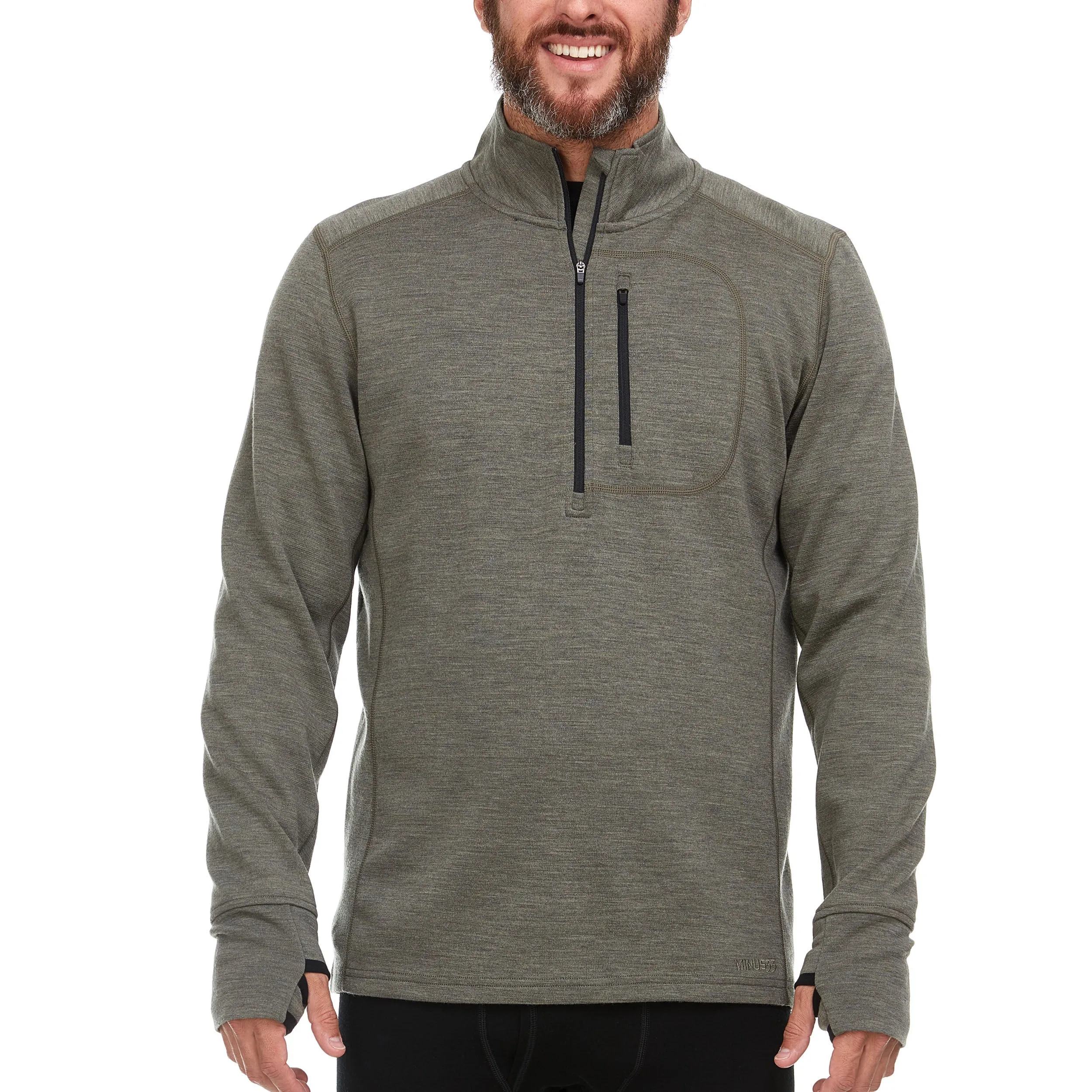 Expedition - Men's Wool 1/4 Zip Wilderness - Image 6