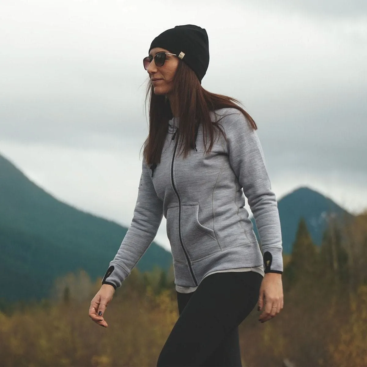 Women's Brushed Wool Hoodie Kodiak Fleece - Image 5