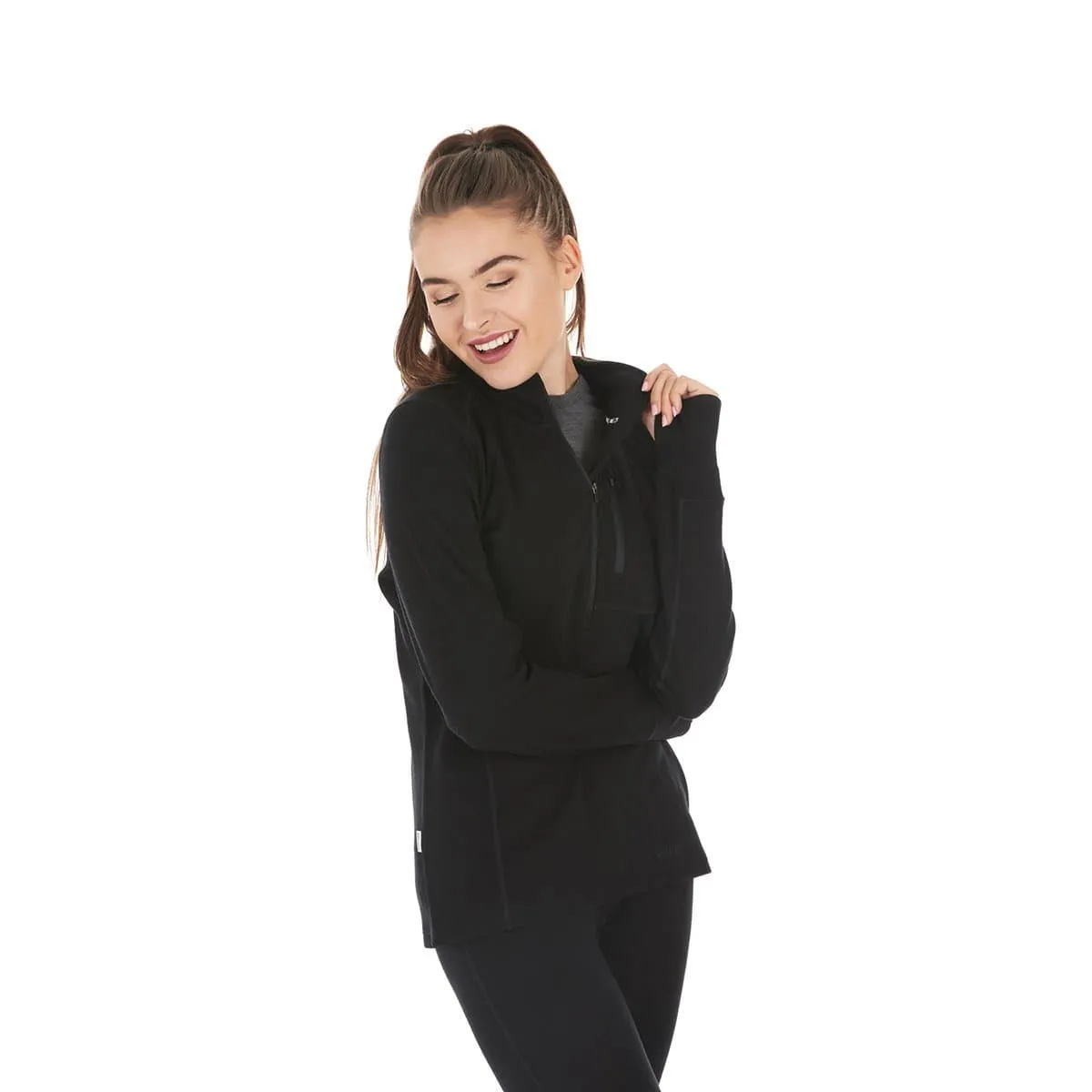 Women's Wool 1/4 Zip Wilderness - Image 3