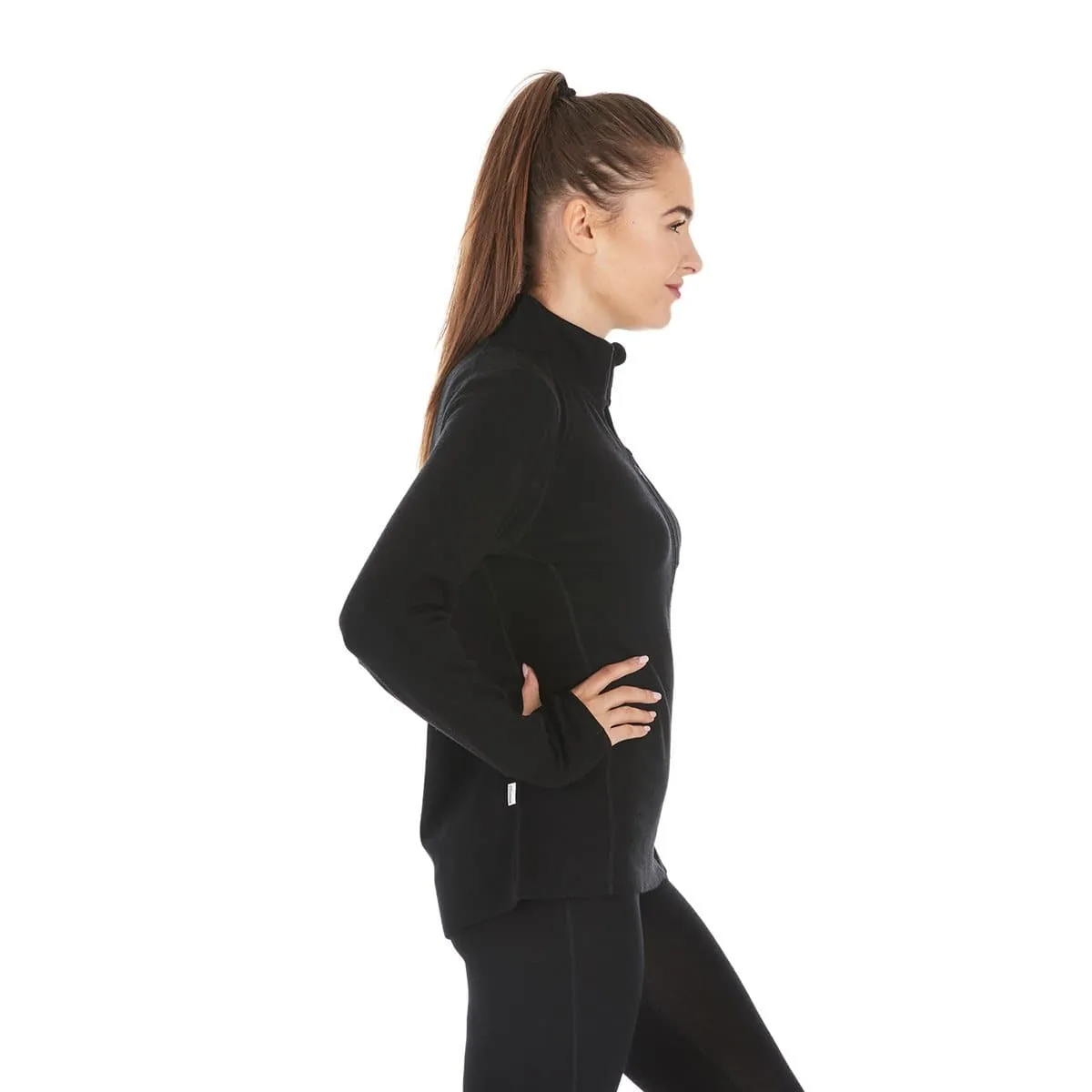 Women's Wool 1/4 Zip Wilderness - Image 4