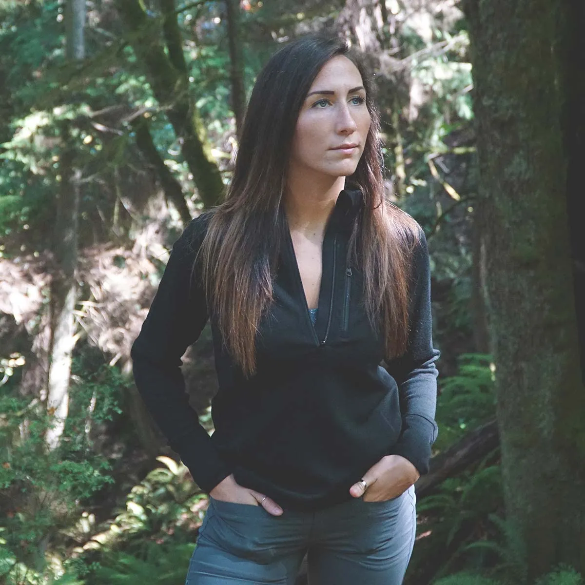 Women's Wool 1/4 Zip Wilderness - Image 5