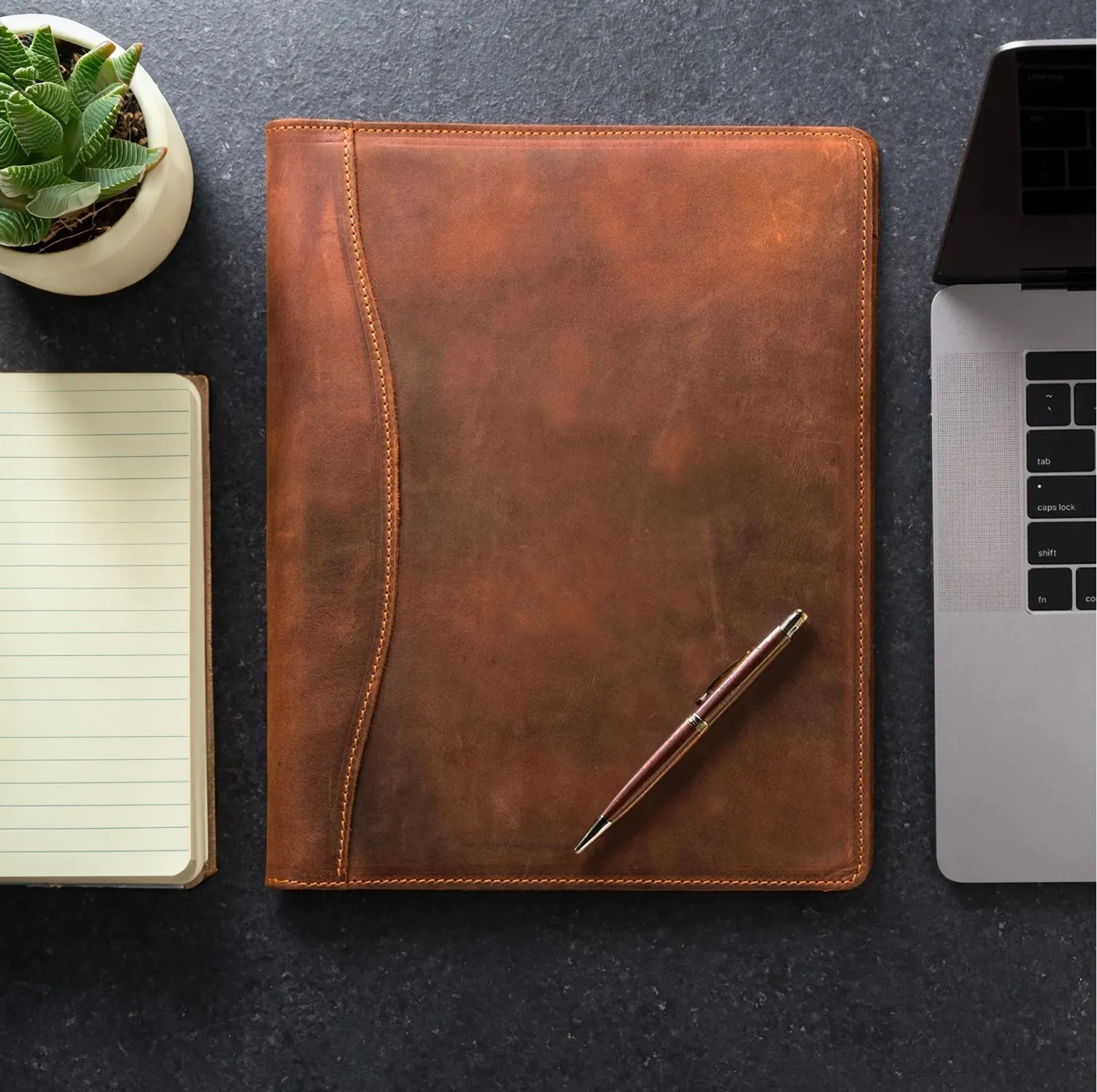 Falit Leather Folio | Handmade Leather Padfolio - Image 2