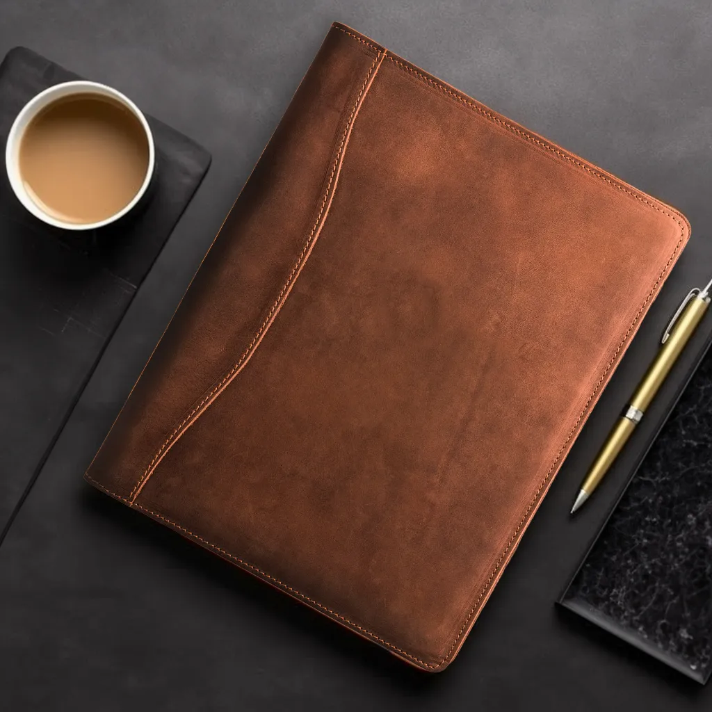 Falit Leather Folio | Handmade Leather Padfolio - Image 6