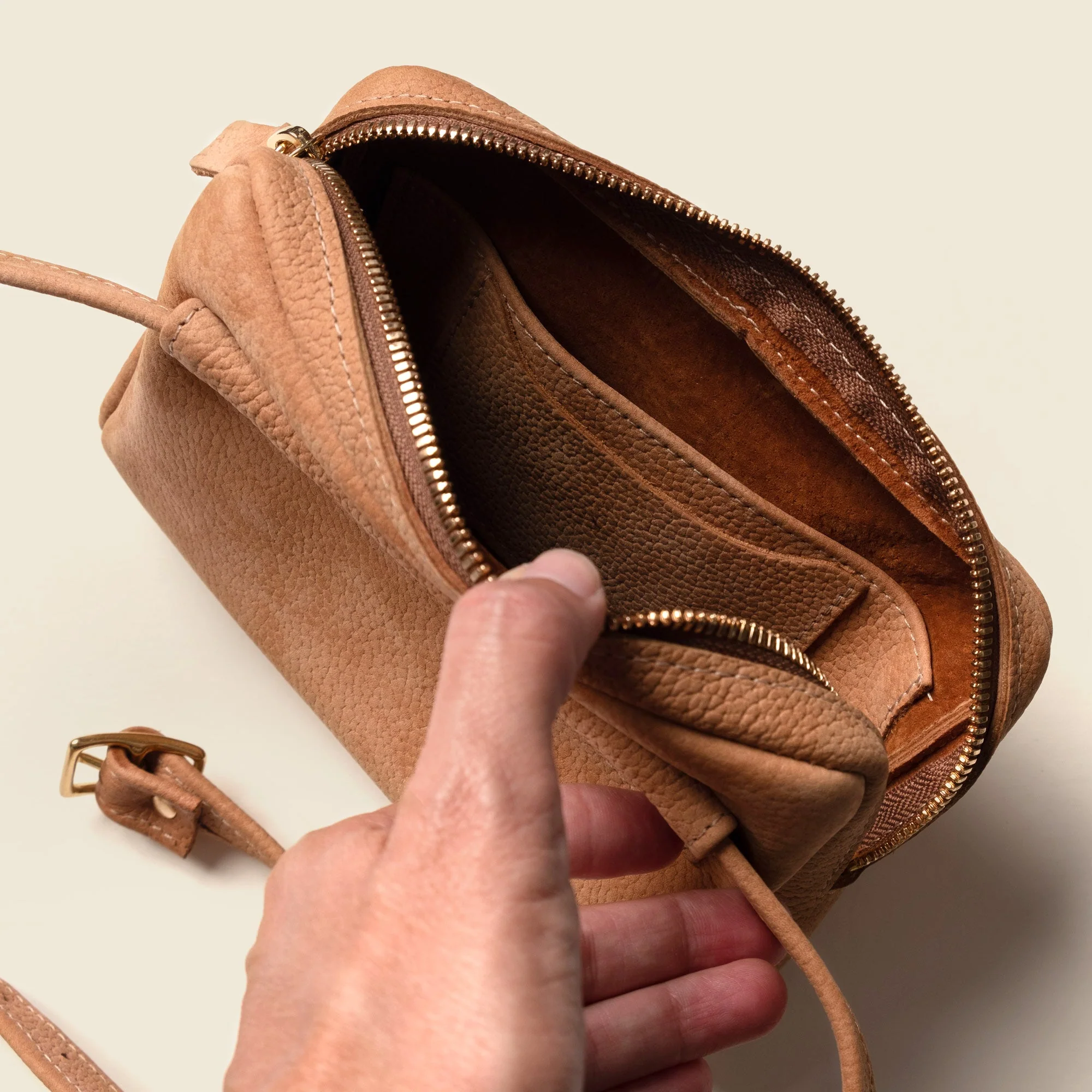 Fanny Pack Crossbody Bag - Sand - Image 4