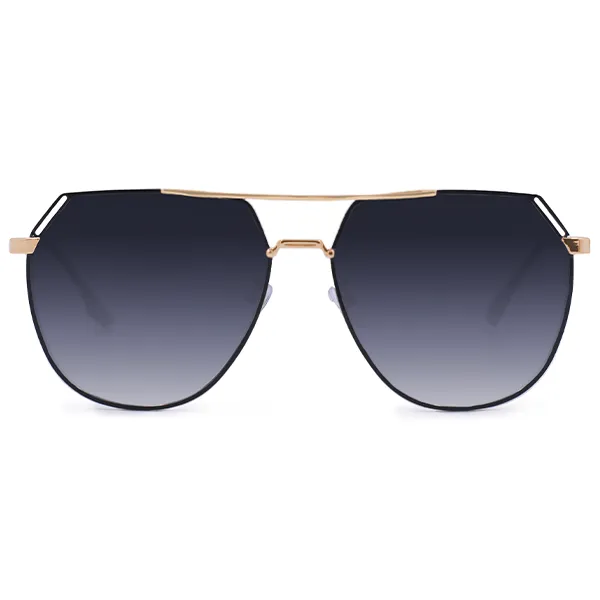 Farrah - Midnight Square Aviator Sunglasses