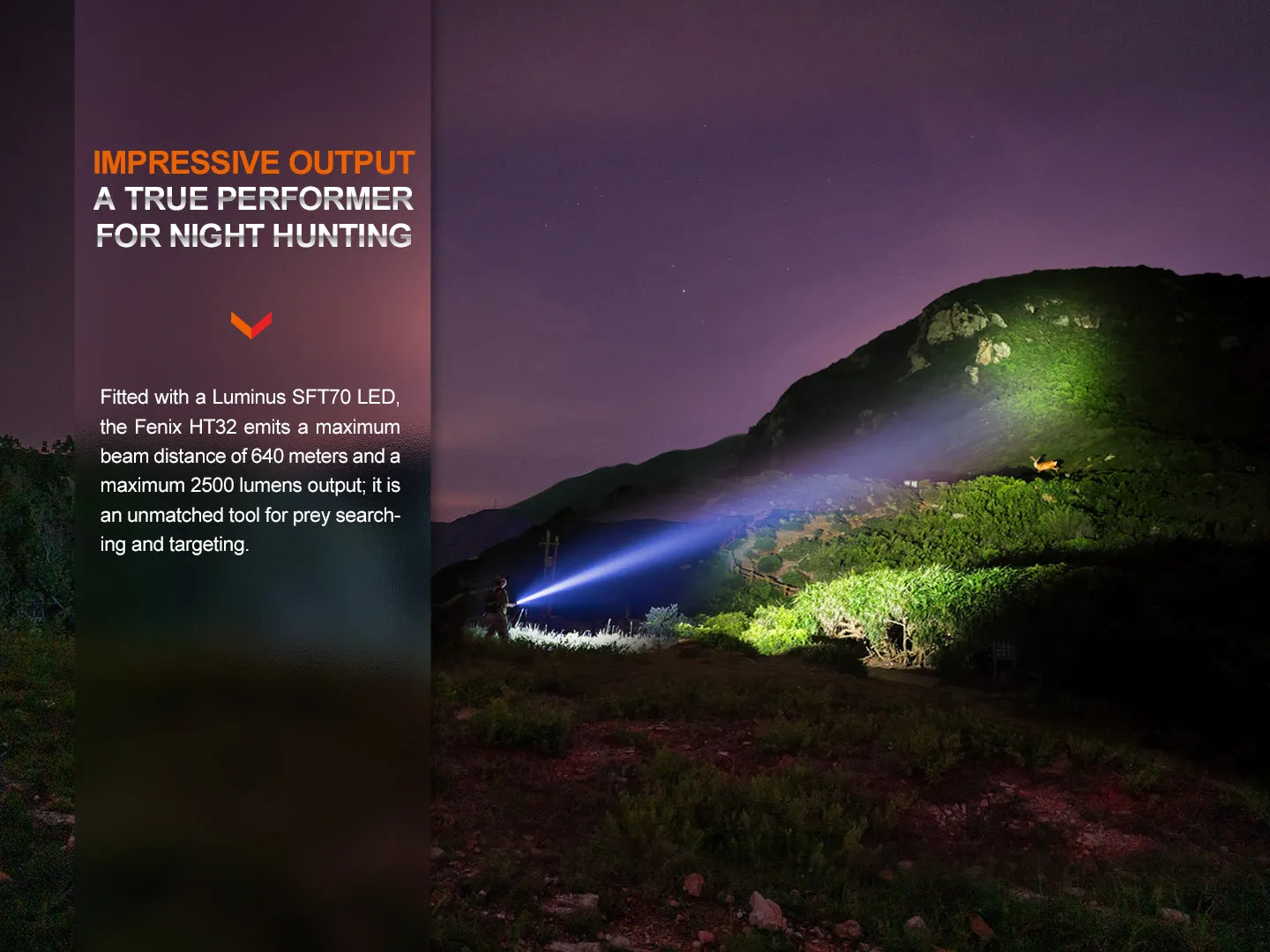 HT32 Hunting Flashlight with Red & Green Output - Image 9