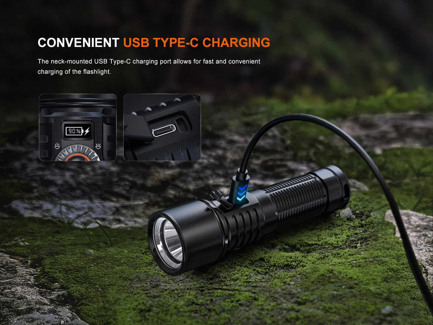 LD45R Digital Focus Rechargeable LED Flashlight - Image 11
