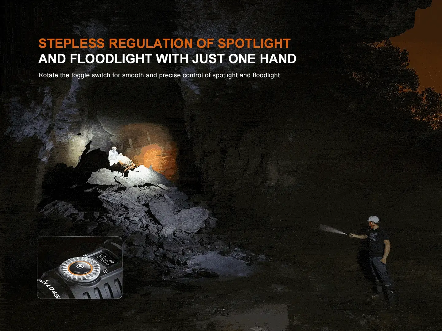 LD45R Digital Focus Rechargeable LED Flashlight - Image 2