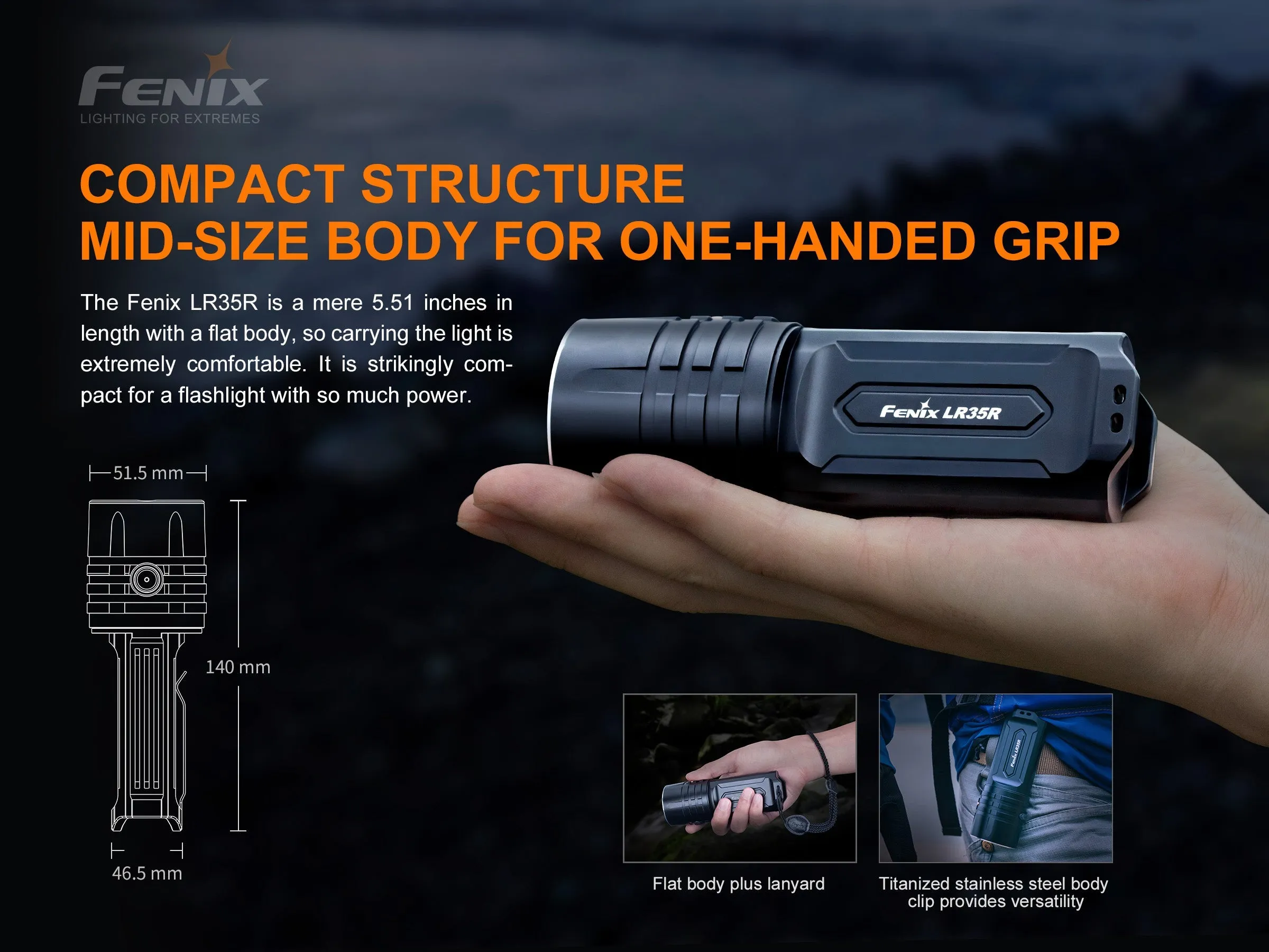LR35R Rechargeable LED Flashlight - 10,000 Lumens - Image 2