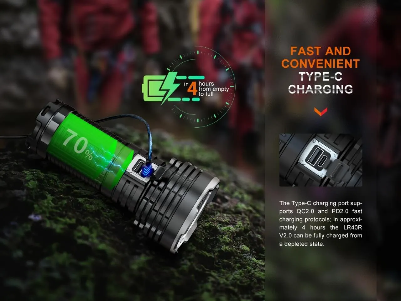 Fenix LR40R V2.0 Rechargeable LED Searchlight - Image 13