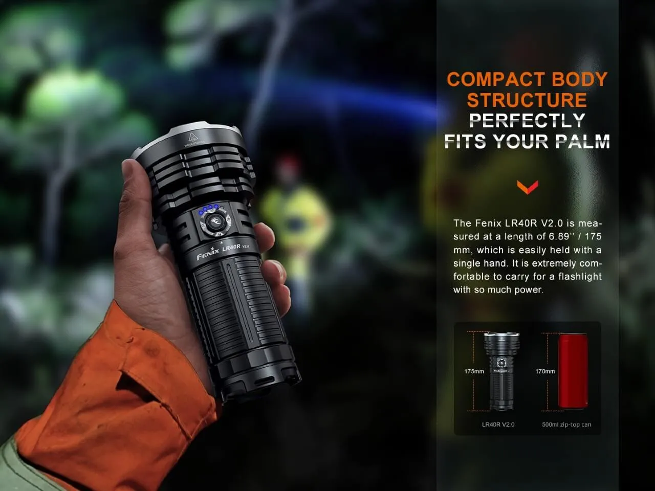 Fenix LR40R V2.0 Rechargeable LED Searchlight - Image 3