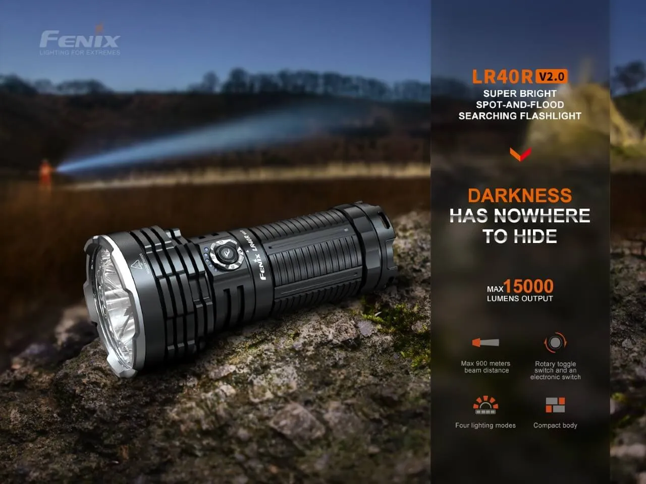 Fenix LR40R V2.0 Rechargeable LED Searchlight - Image 4