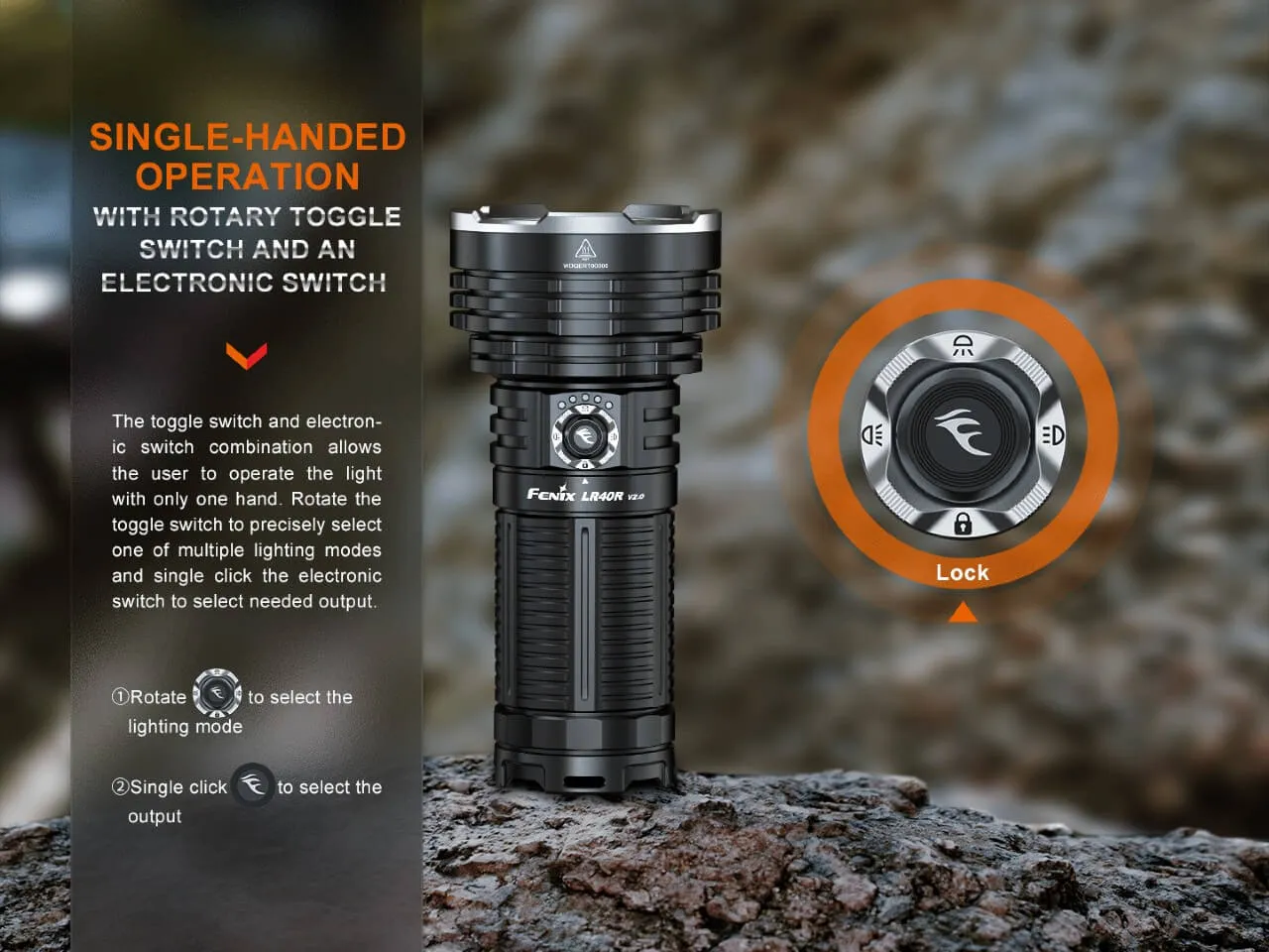 Fenix LR40R V2.0 Rechargeable LED Searchlight - Image 9
