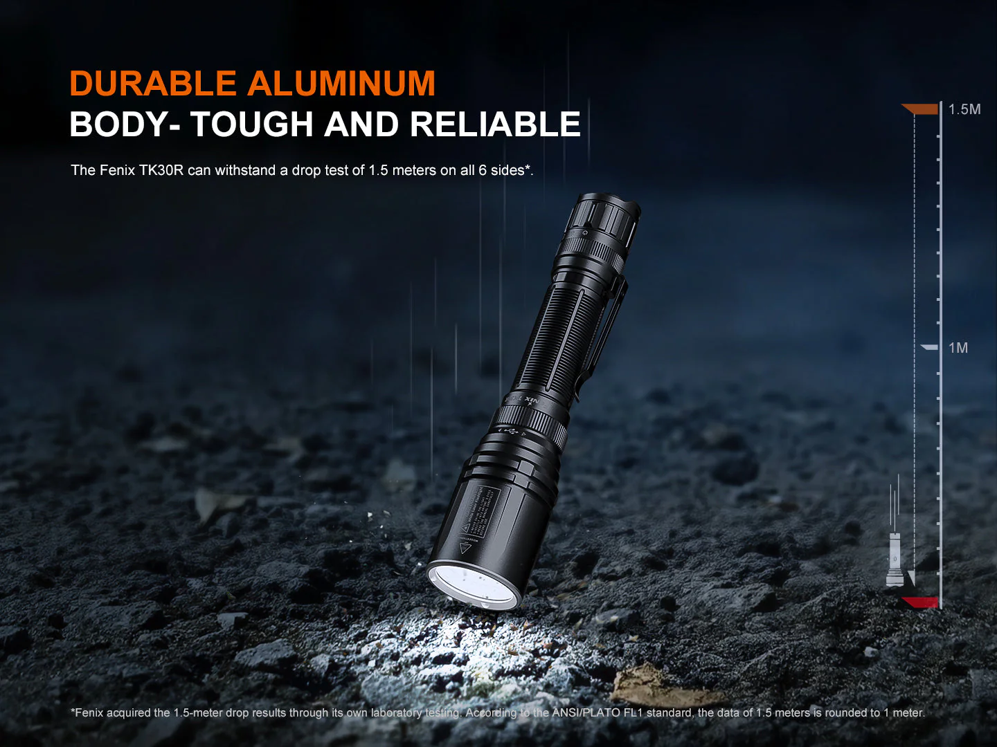 TK30R Tactical White Laser Rechargeable Flashlight - Image 5