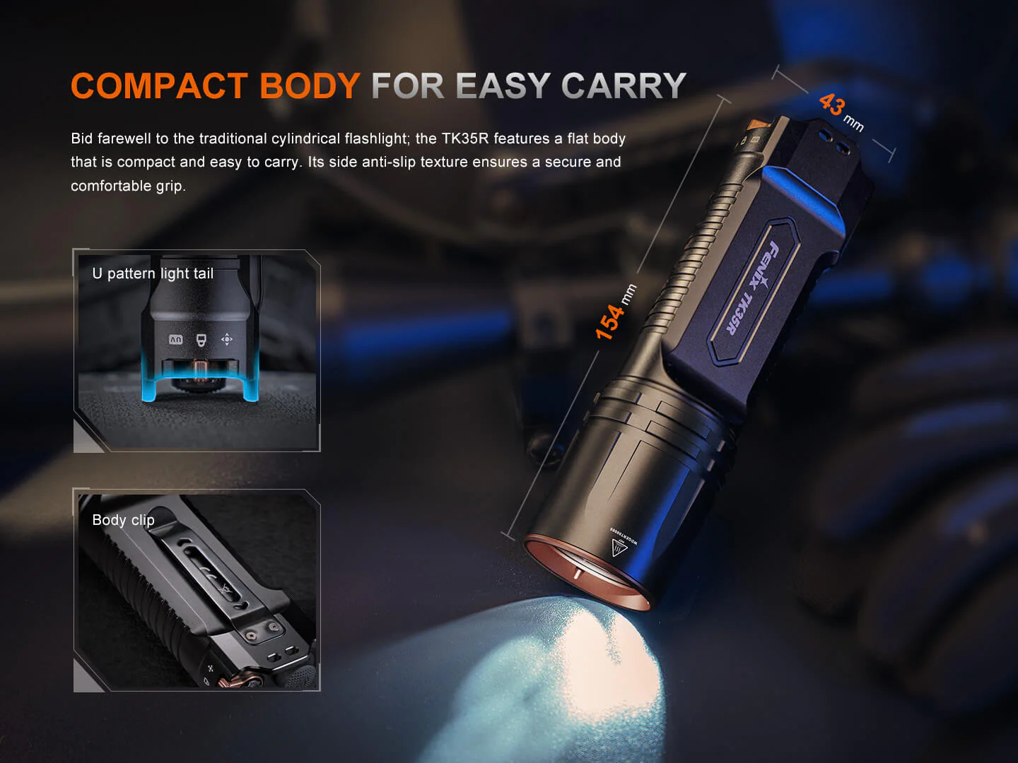 TK35R Rechargeable High-Performance Tactical Flashlight with UV Output - Image 11