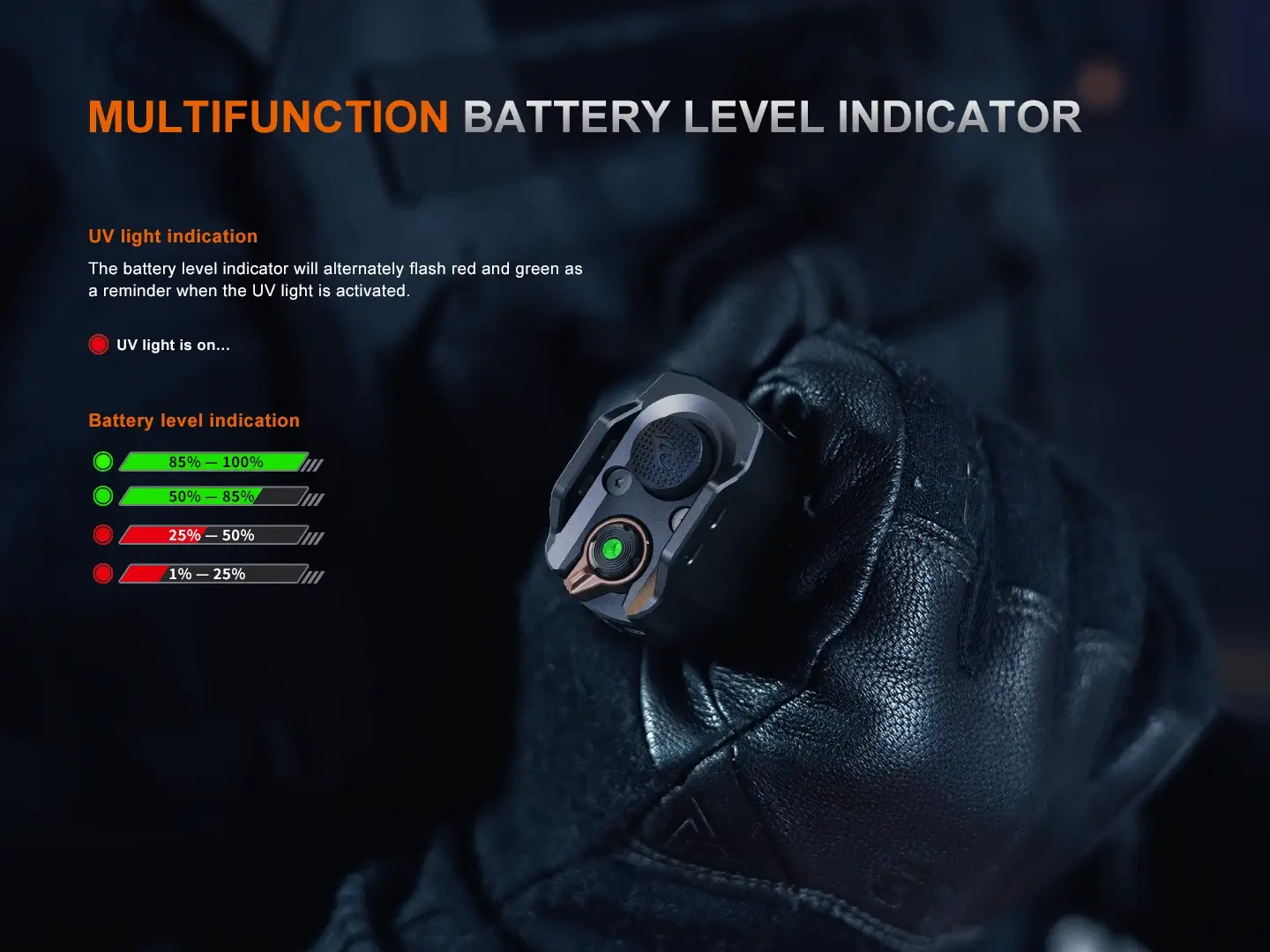 TK35R Rechargeable High-Performance Tactical Flashlight with UV Output - Image 7