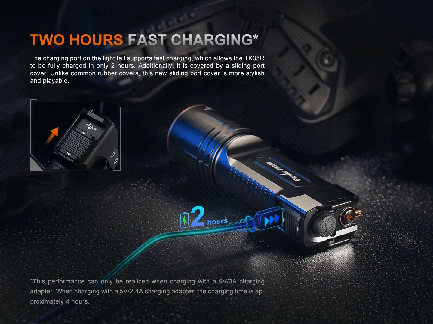 TK35R Rechargeable High-Performance Tactical Flashlight with UV Output - Image 9