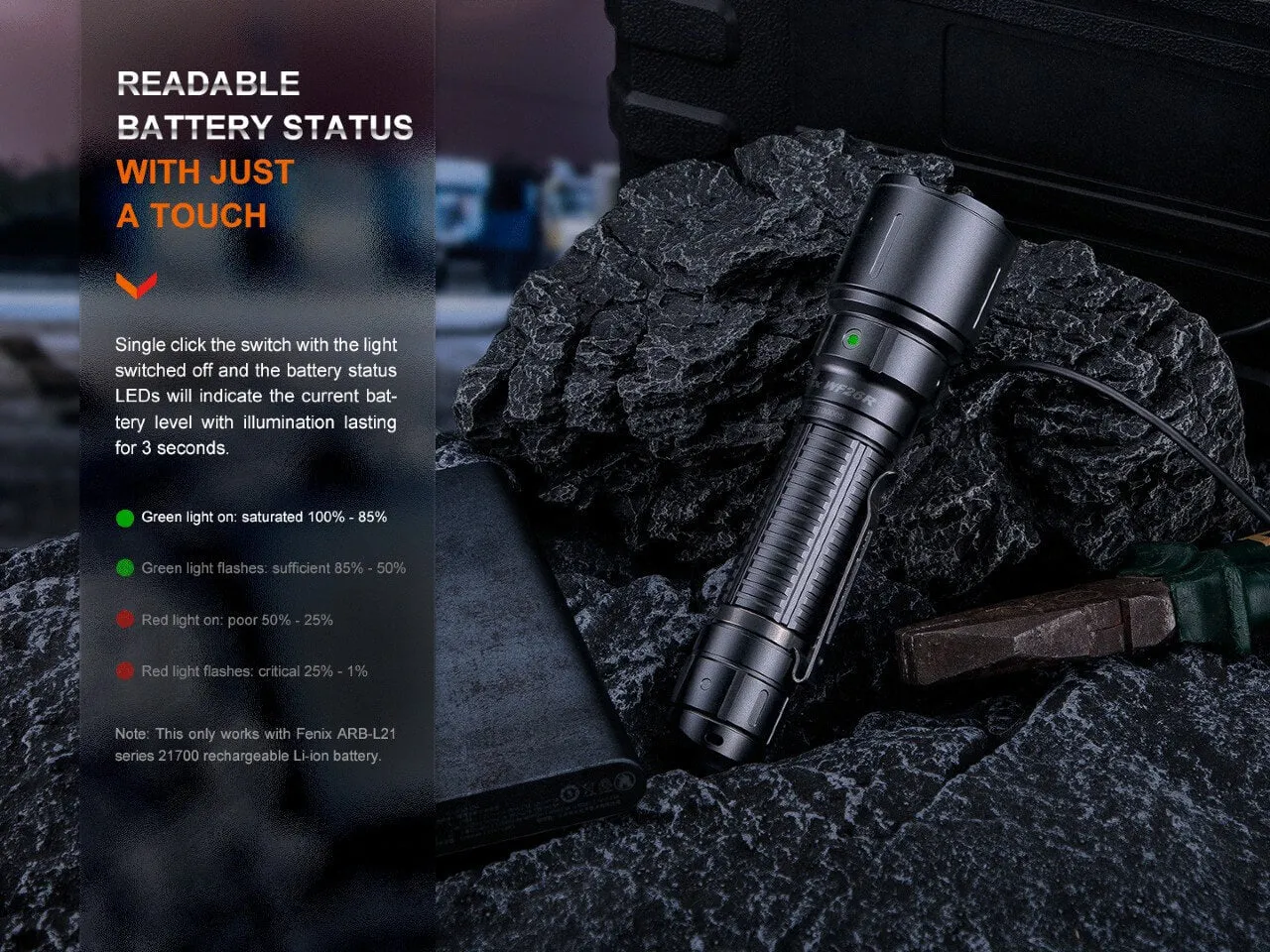 WF26R Cradle Charging LED Work Flashlight - Image 12
