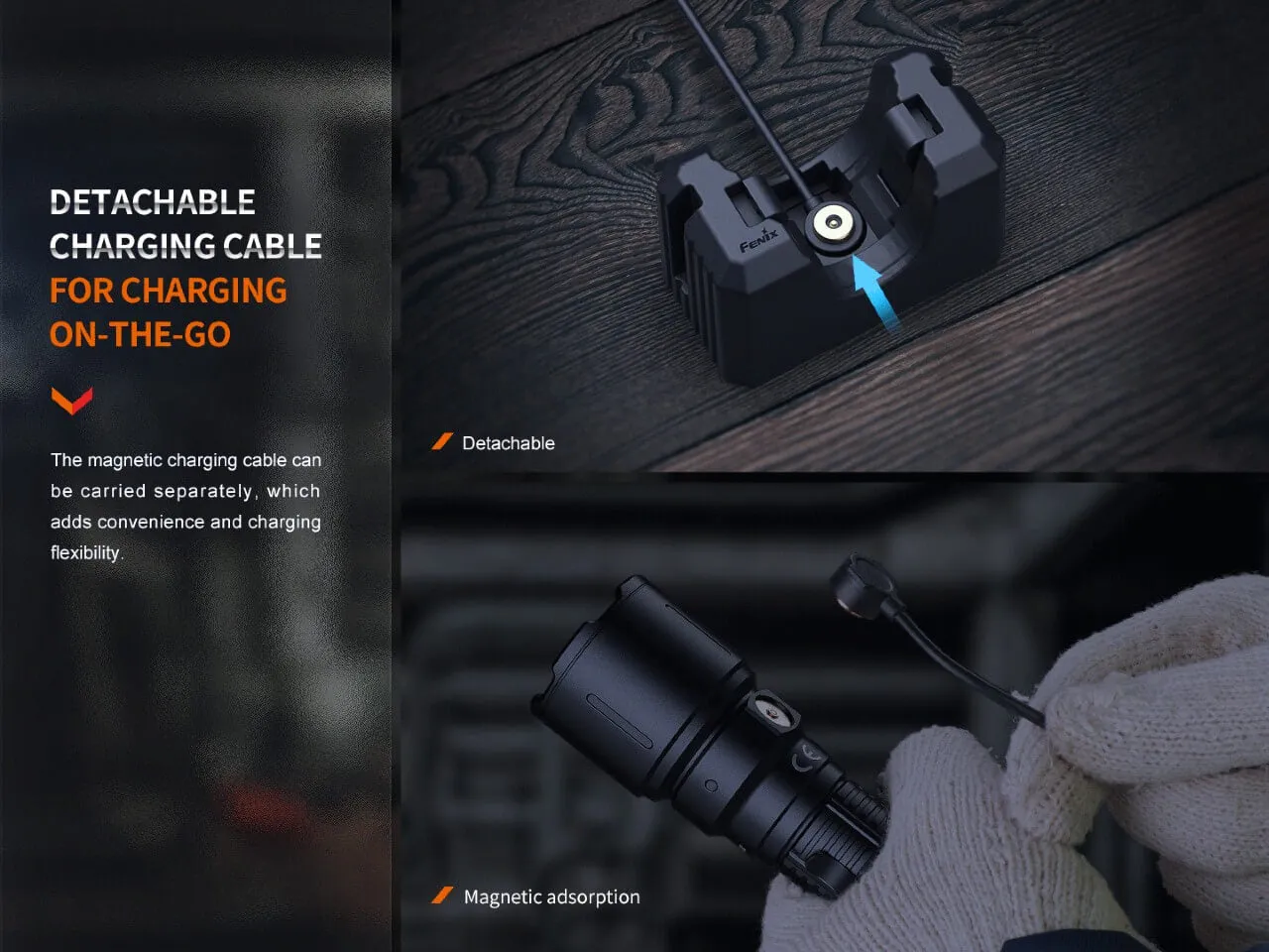 WF26R Cradle Charging LED Work Flashlight - Image 7