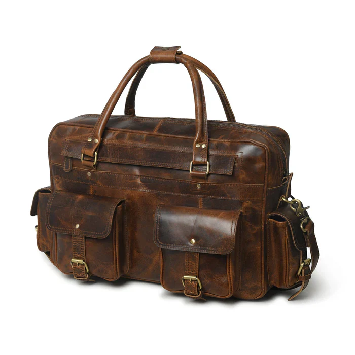 Finn Handcrafted Buffalo Leather Laptop Briefcase - Image 4