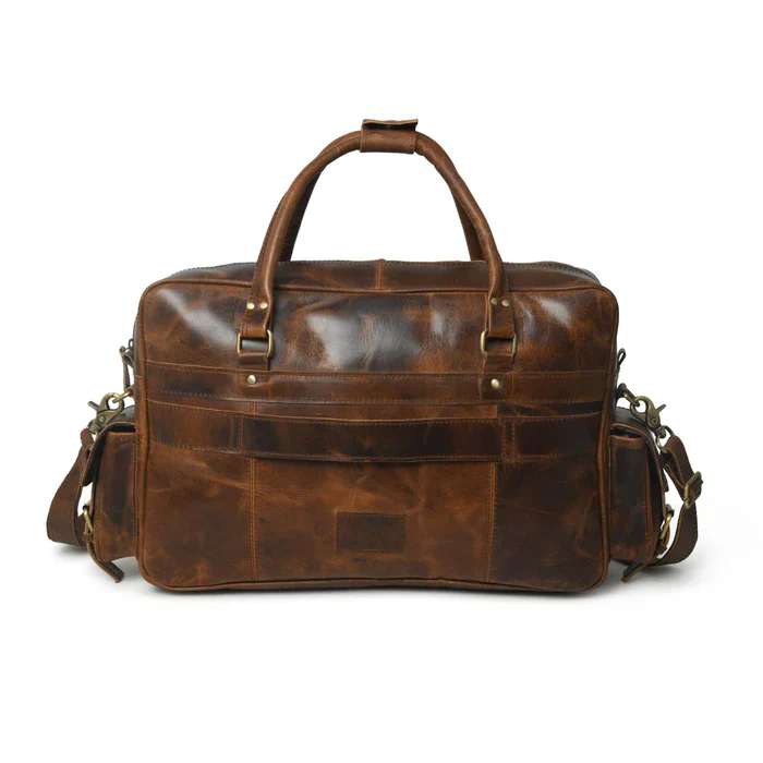 Finn Handcrafted Buffalo Leather Laptop Briefcase - Image 5
