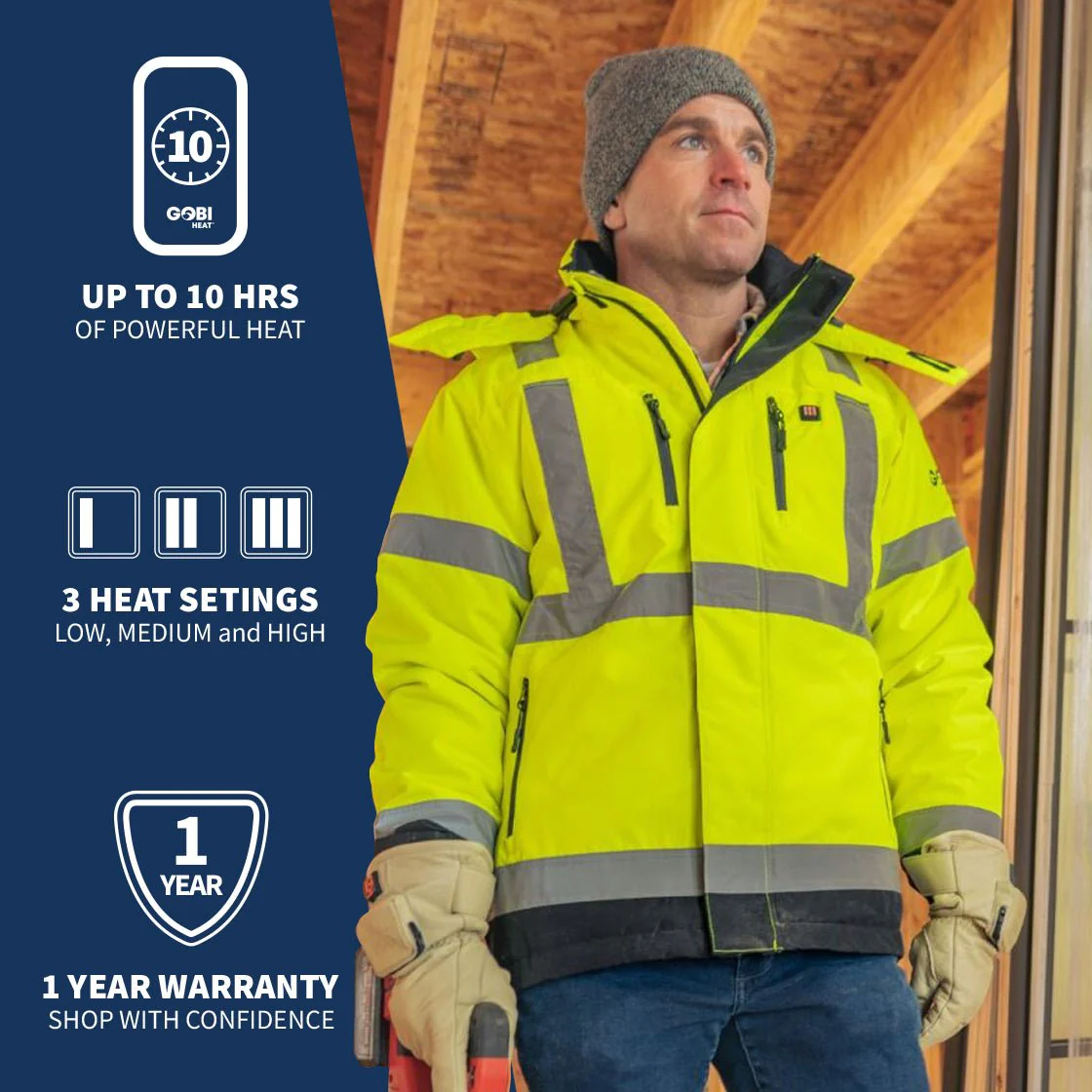 Flash Heated Hi Vis Jacket - Image 6