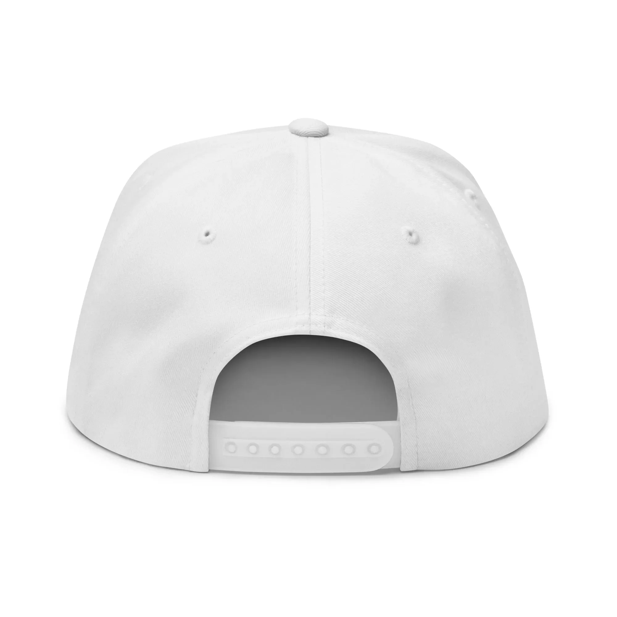 Flat Bill Cap – Classic High-Profile Snapback Hat - Image 3