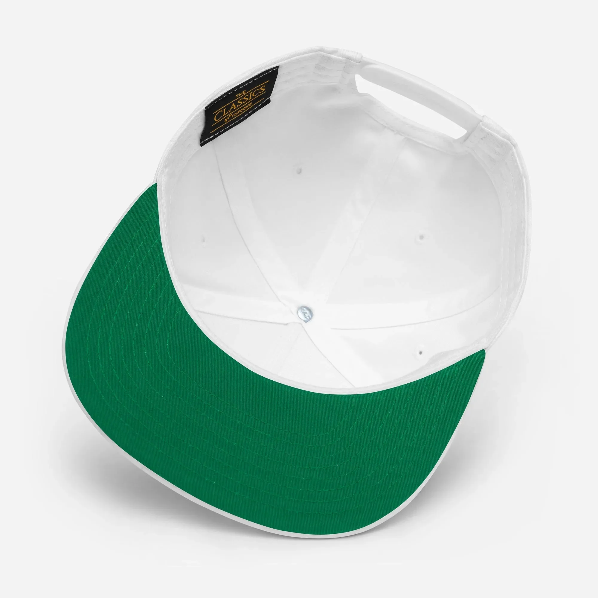 Flat Bill Cap – Classic High-Profile Snapback Hat - Image 4