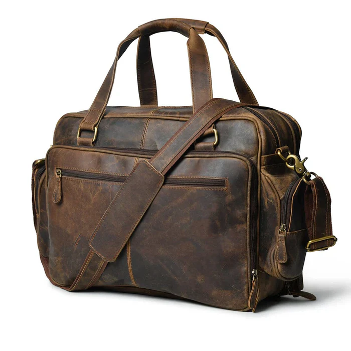 Floyd Handmade Buffalo Leather Office Briefcase - Image 2