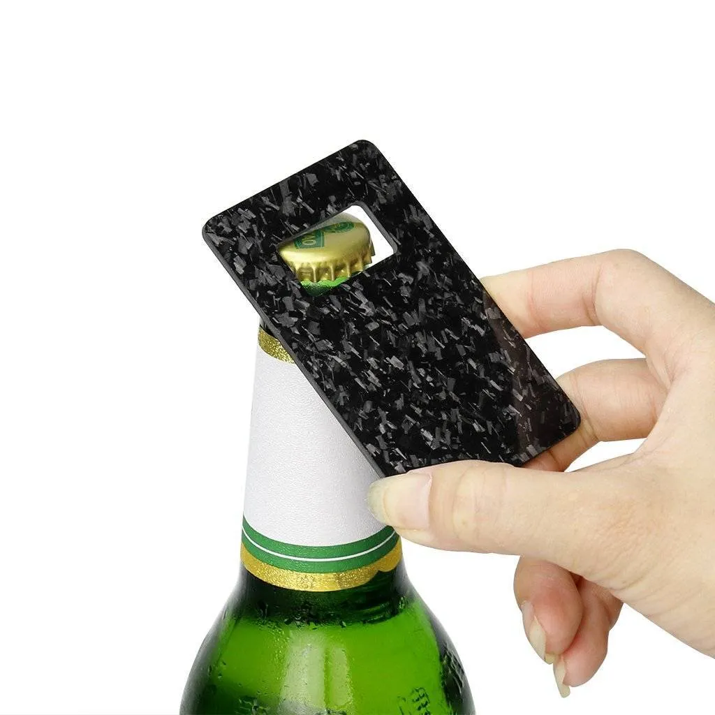 Forged Carbon Fiber Credit Card Size Bottle Opener - Image 2