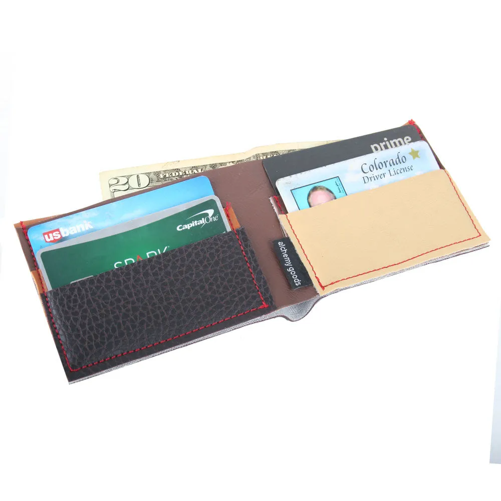 Franklin Upholstery Vinyl Vegan Wallet- Brown - Image 2