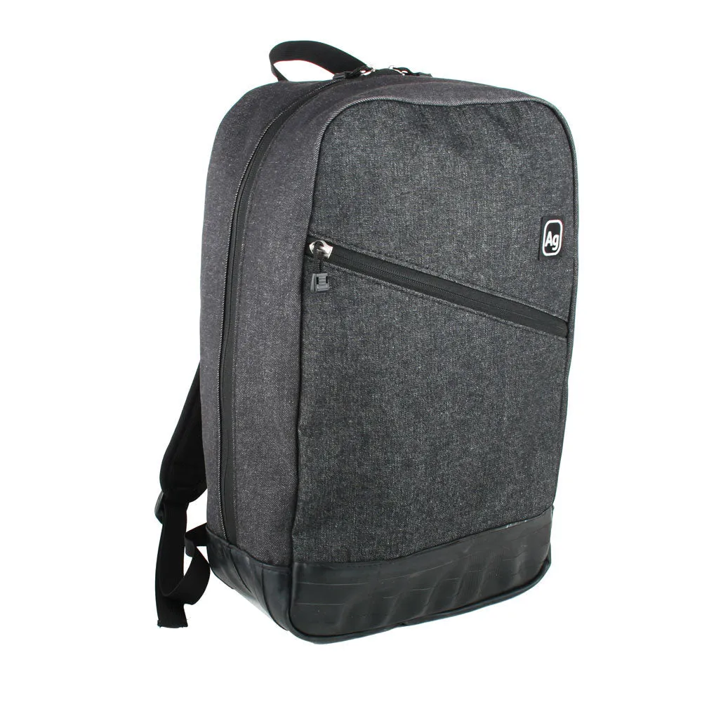 Fremont Salvaged Charcoal Denim Backpack - Image 4