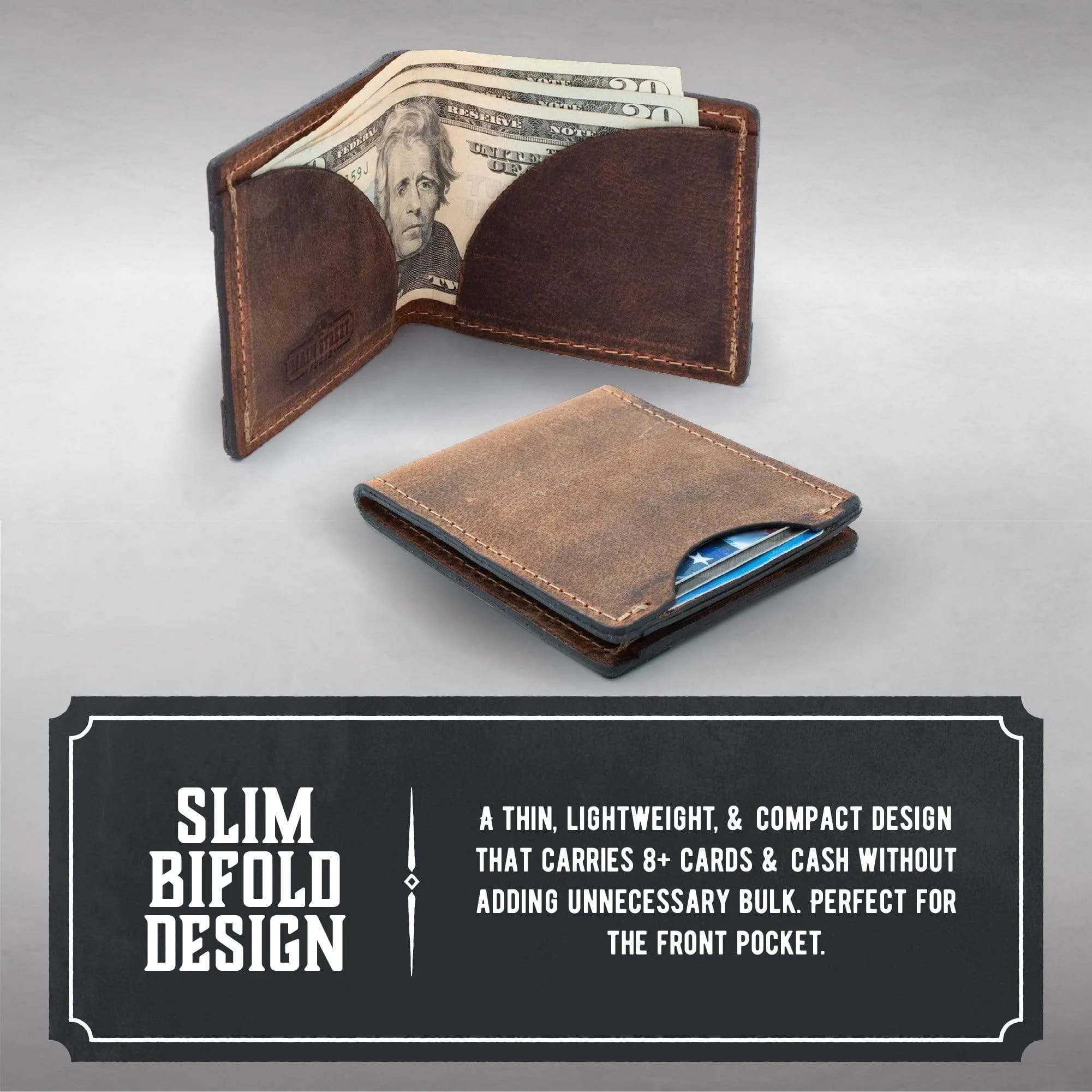 Front Pocket Slim Bifold Wallet for Men - Image 2