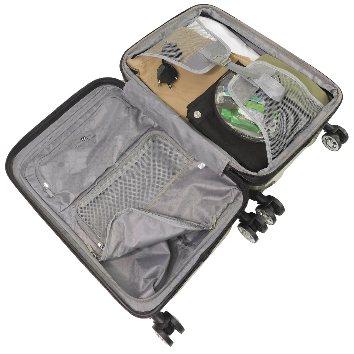 Ful Velocity 27" Expandable Hardside Spinner Luggage, Silver - Image 2