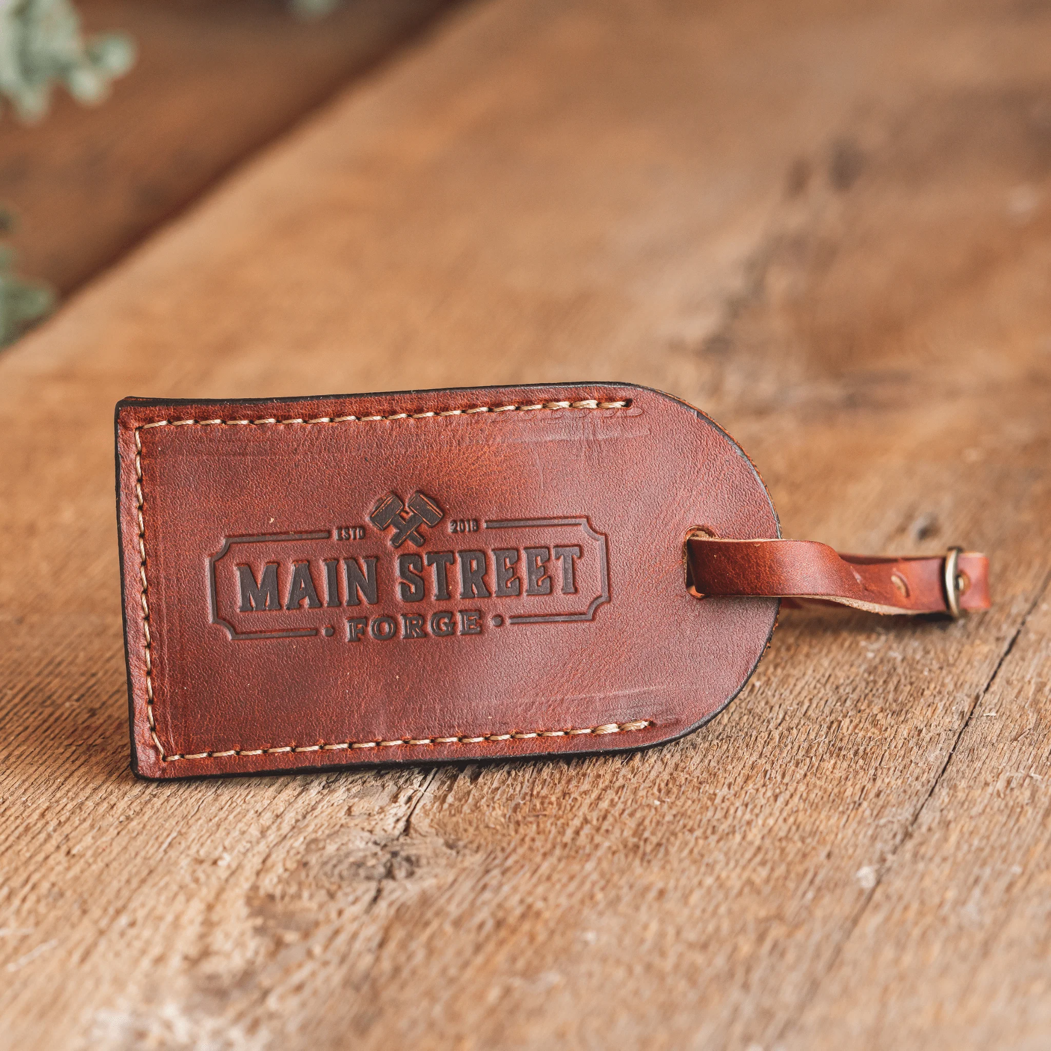 Full Grain Leather Luggage Tag - Image 2