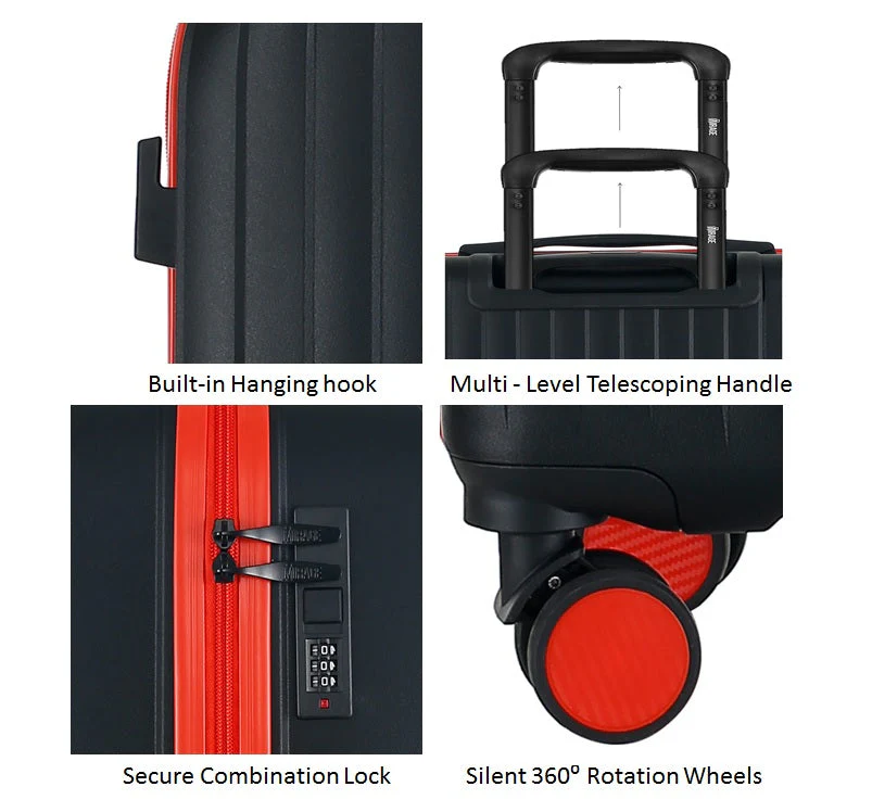 GALA Polycarbonate 3 Piece Spinner Luggage Set with Lock - Image 3