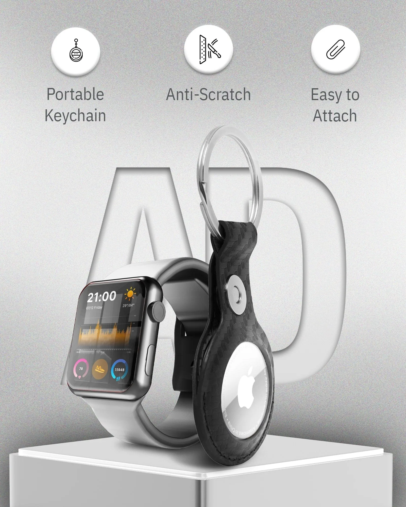 Leather Air Tag Keychain - Image 11