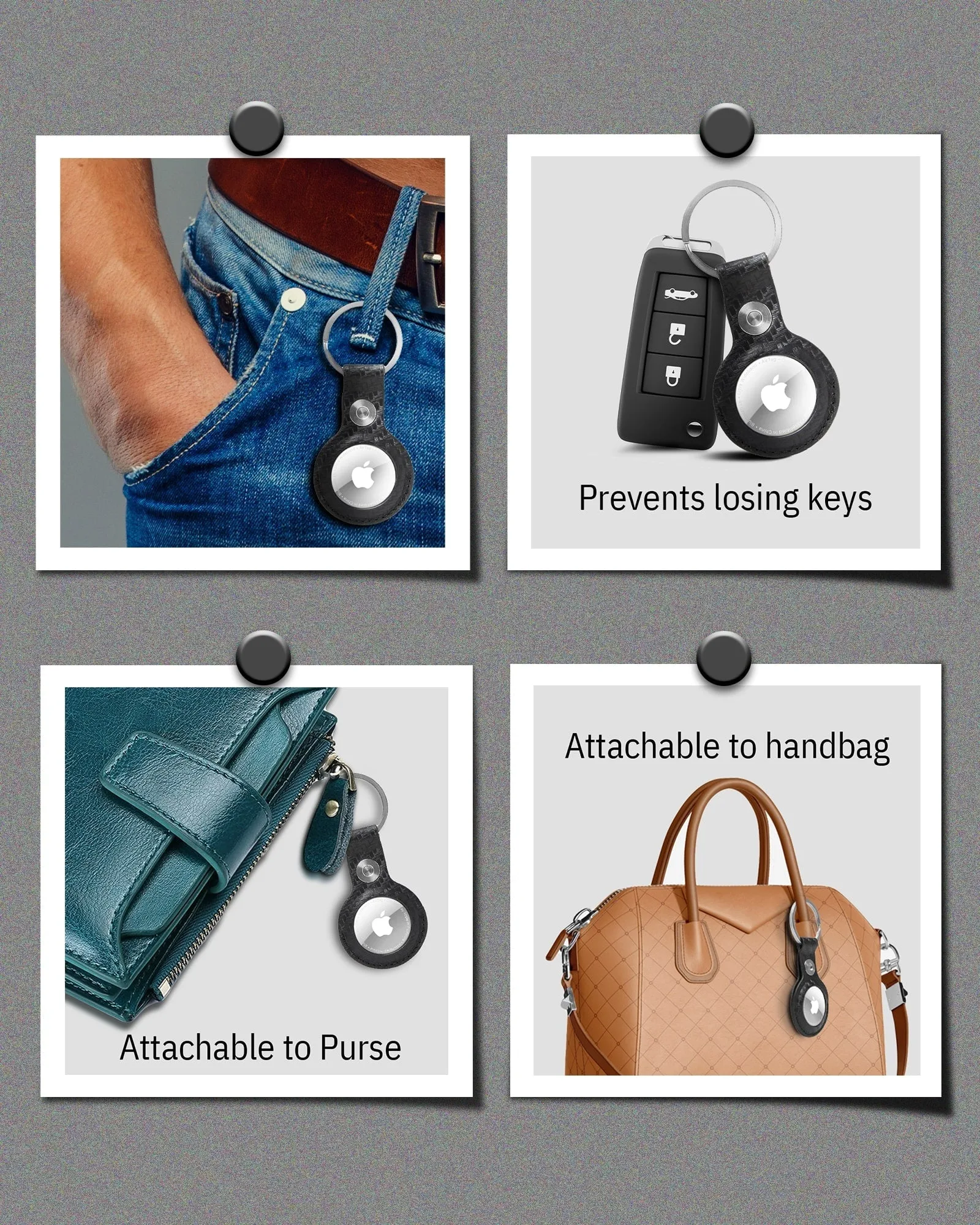 Leather Air Tag Keychain - Image 12