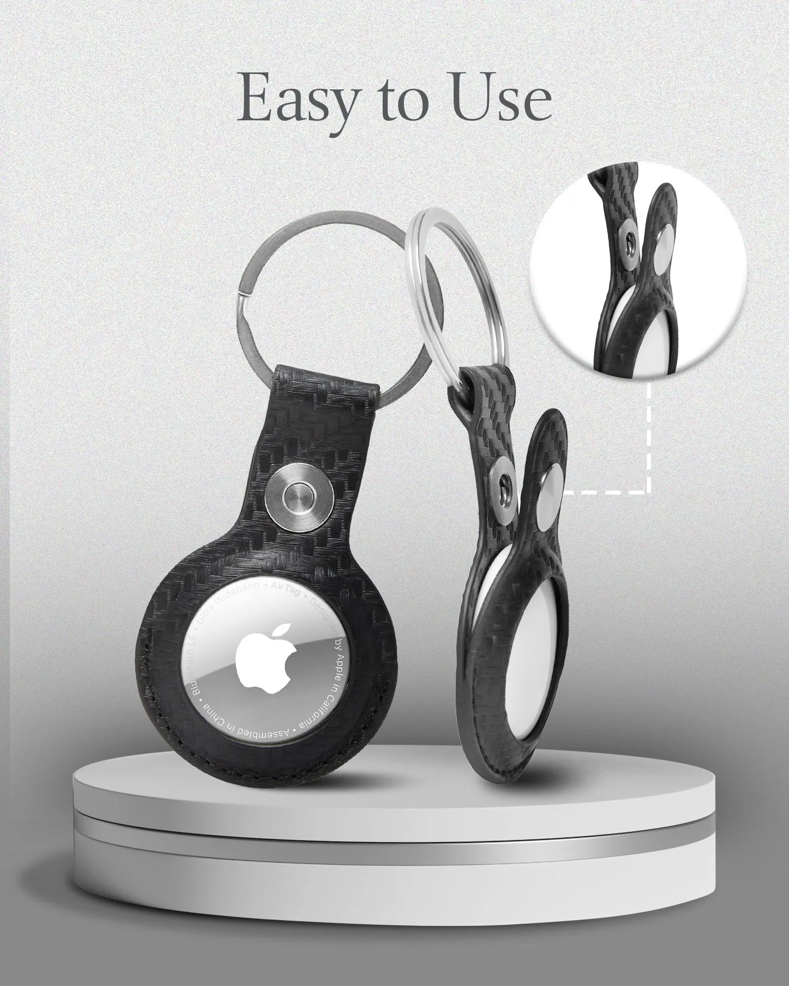 Leather Air Tag Keychain - Image 14