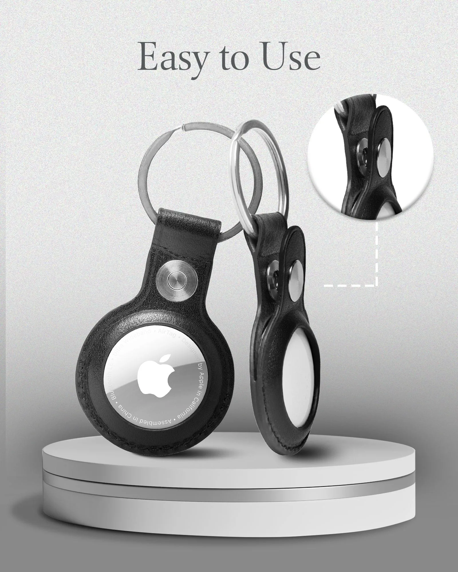 Leather Air Tag Keychain - Image 6