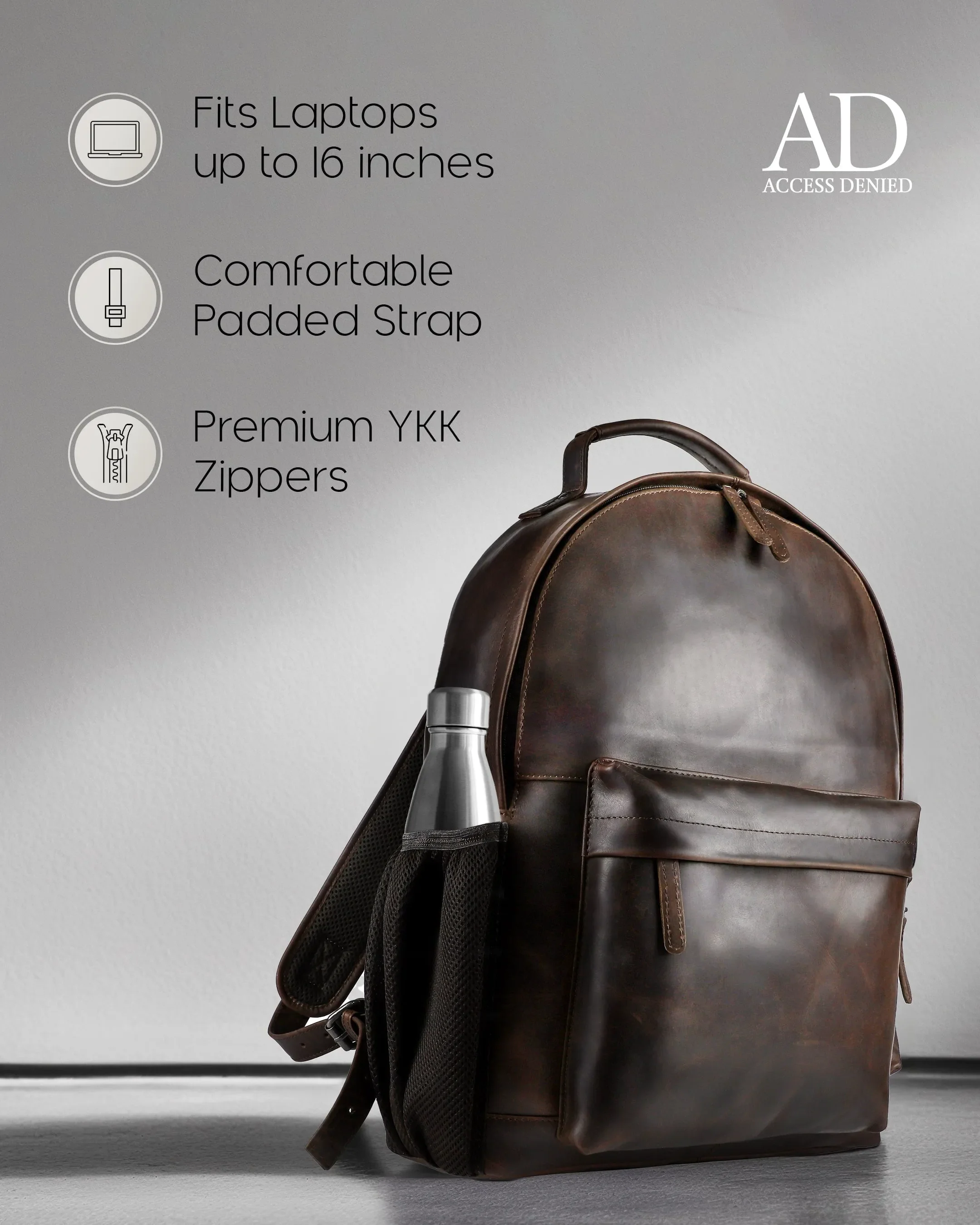 Genuine Leather Backpack - Image 12