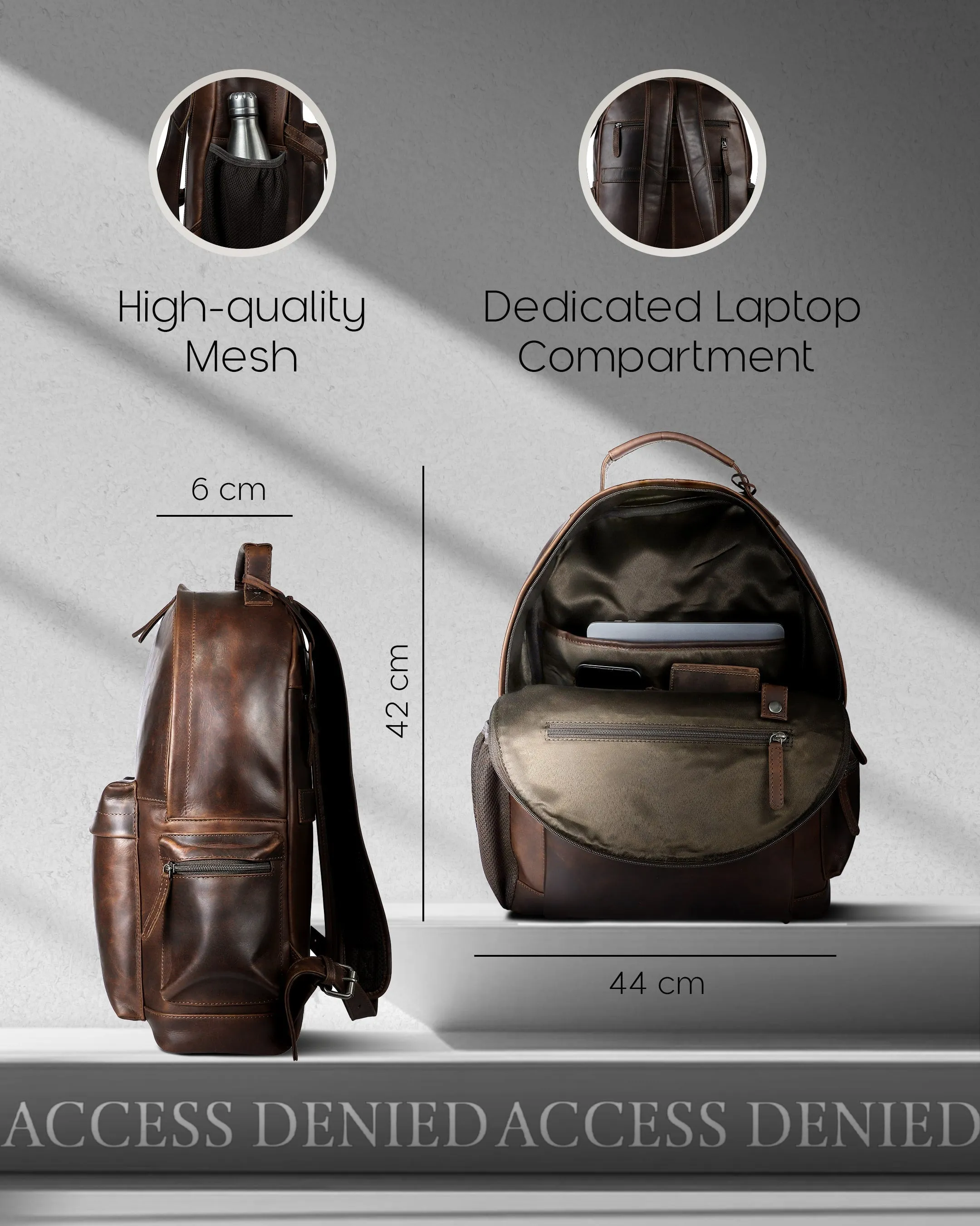 Genuine Leather Backpack - Image 13